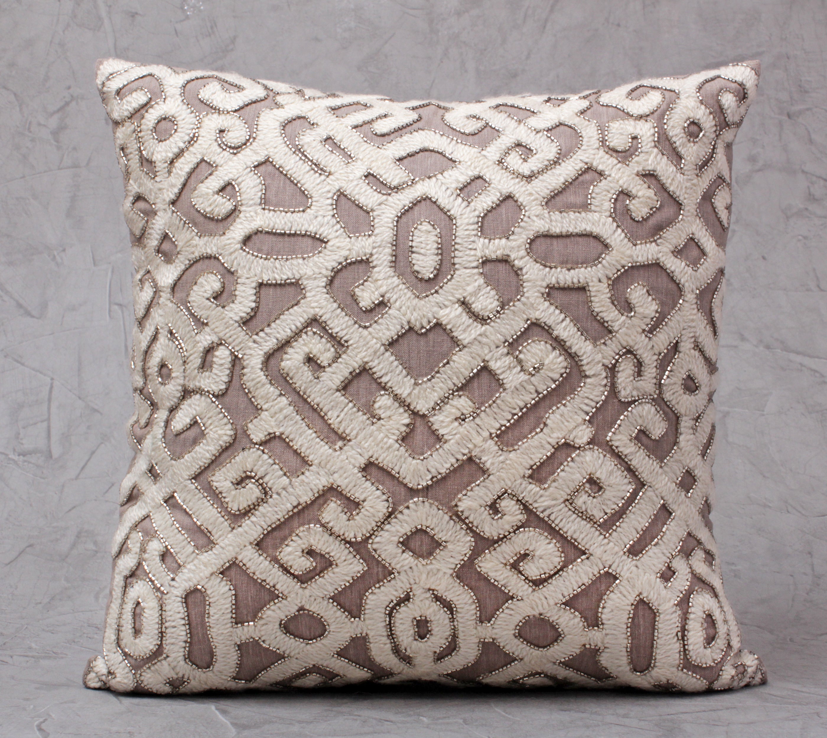 ISABELLA Taupe Linen Cushion Cover