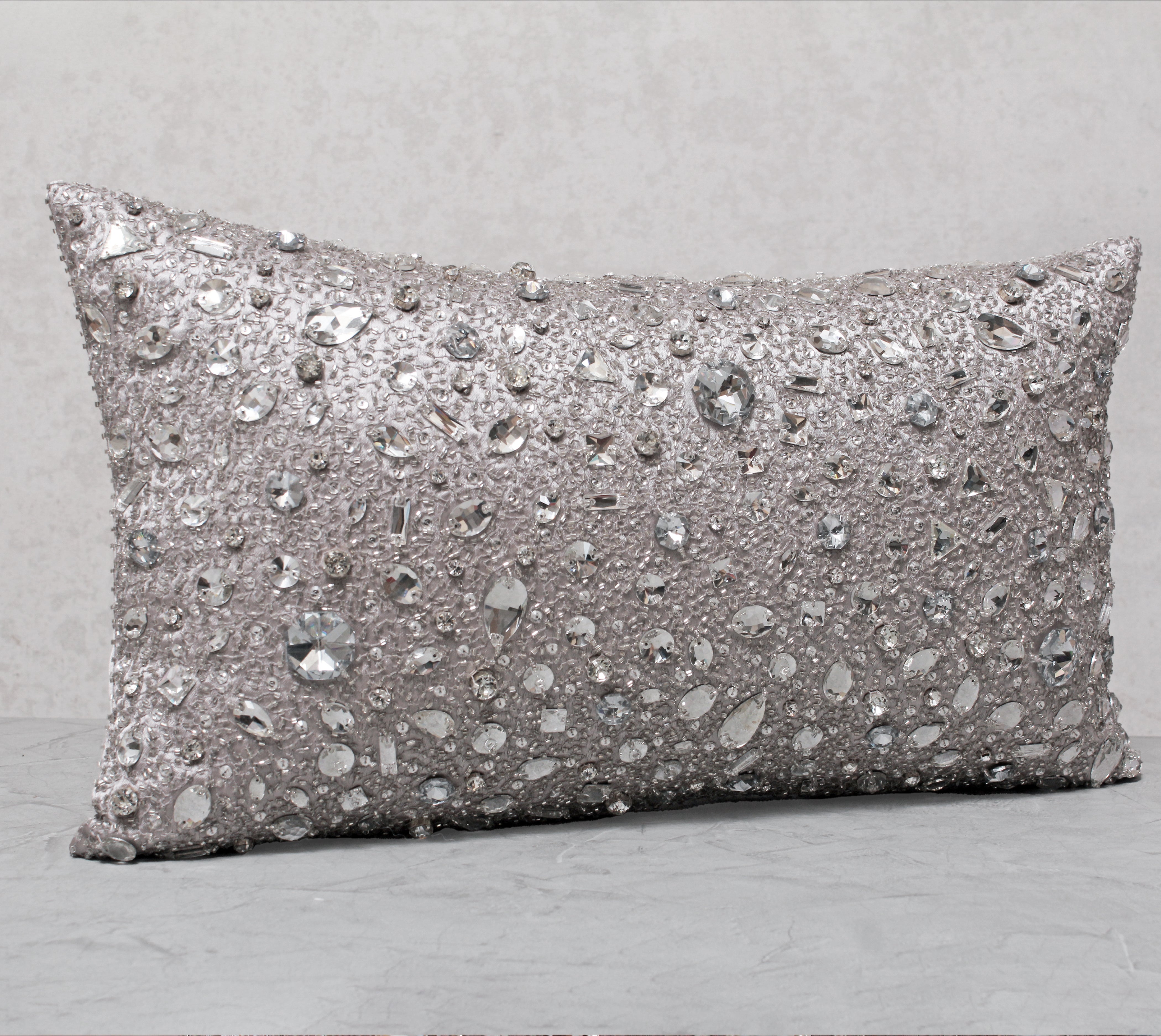 Grey and Silver Cushion Cover