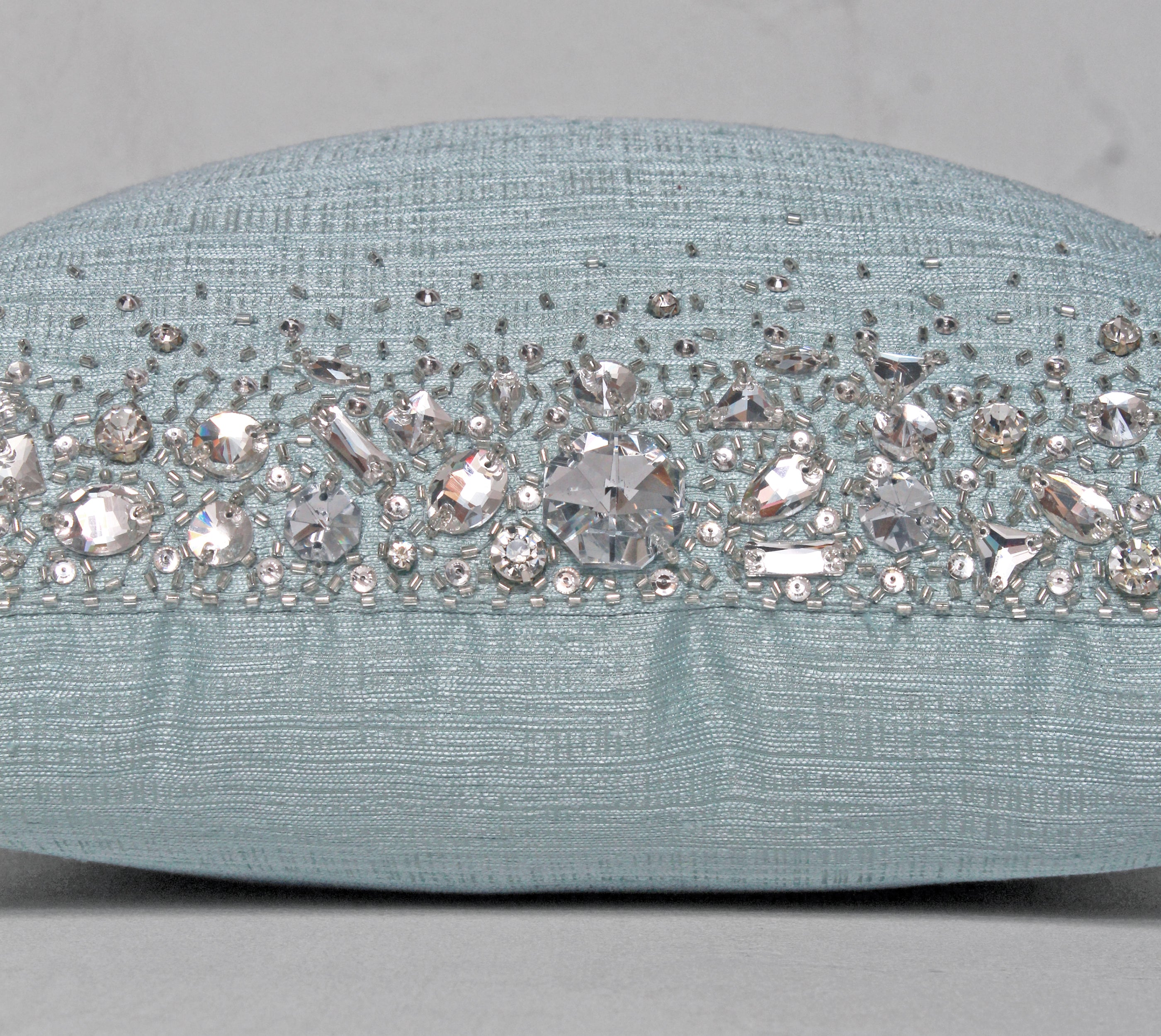 LUMIERE Light Teal Bling Cushion Cover