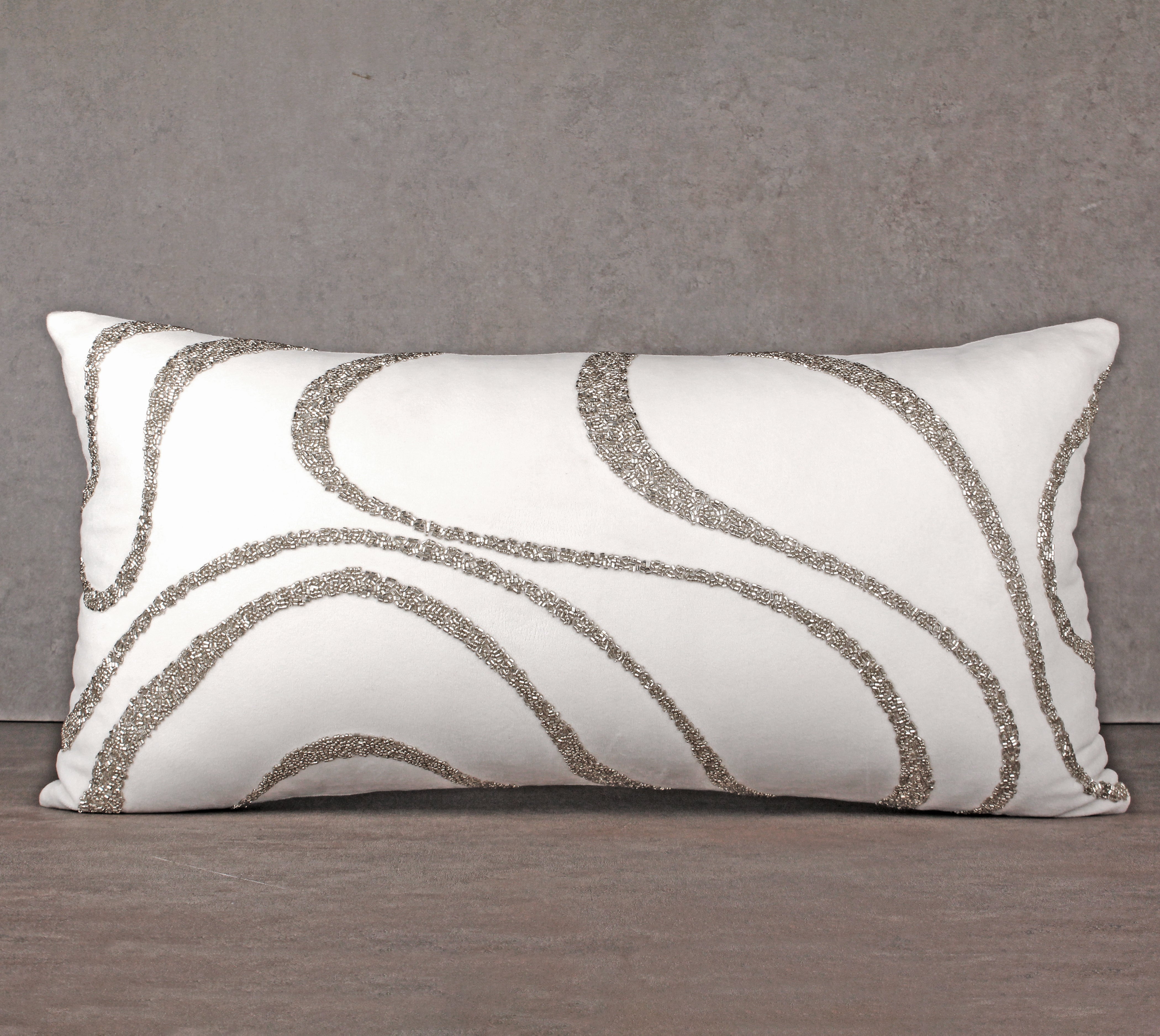 AURORA Off white Velvet Cushion Cover