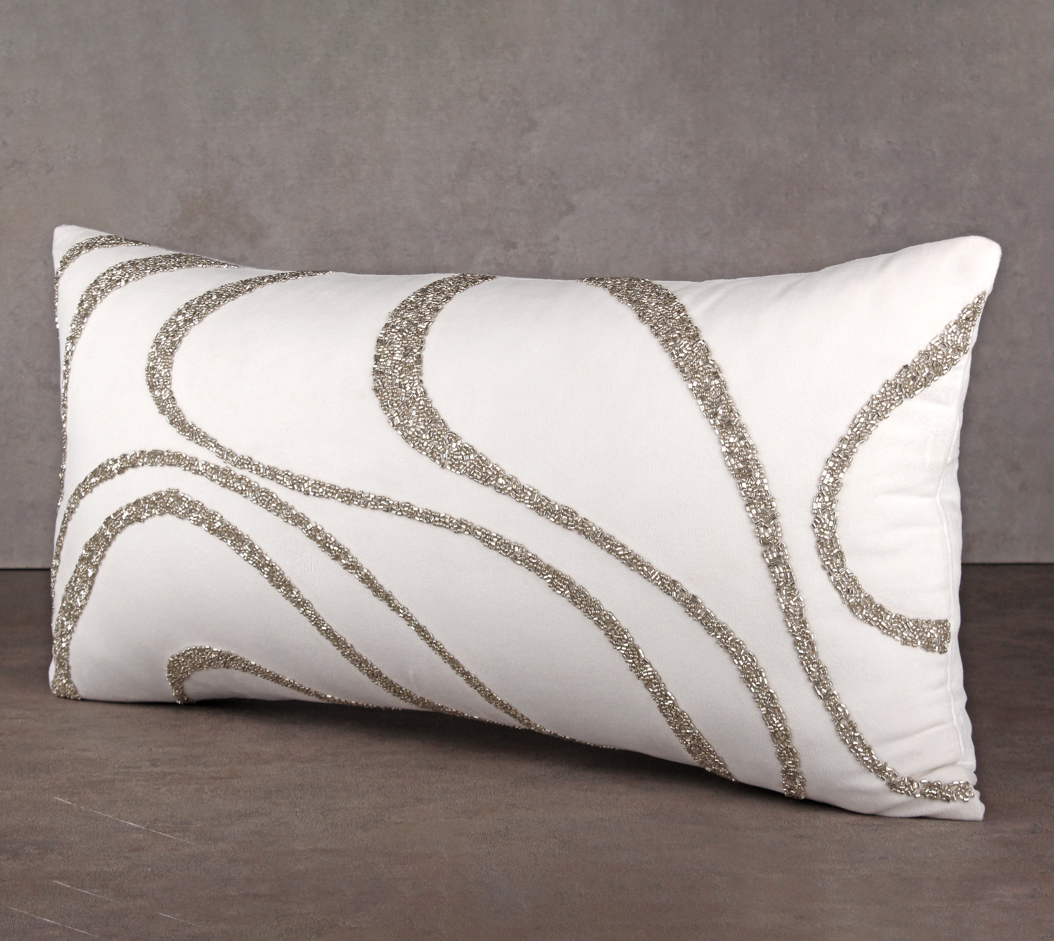 AURORA Off white Velvet Cushion Cover