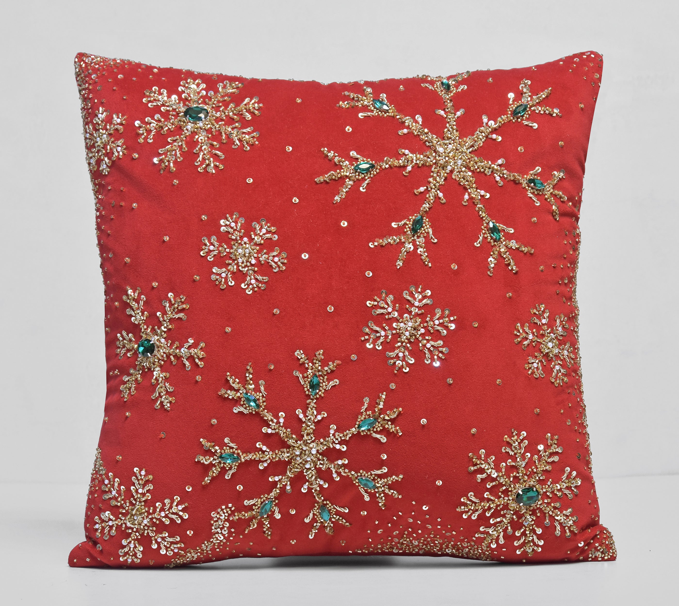 CHRISTMAS Red Velvet Cushion Cover