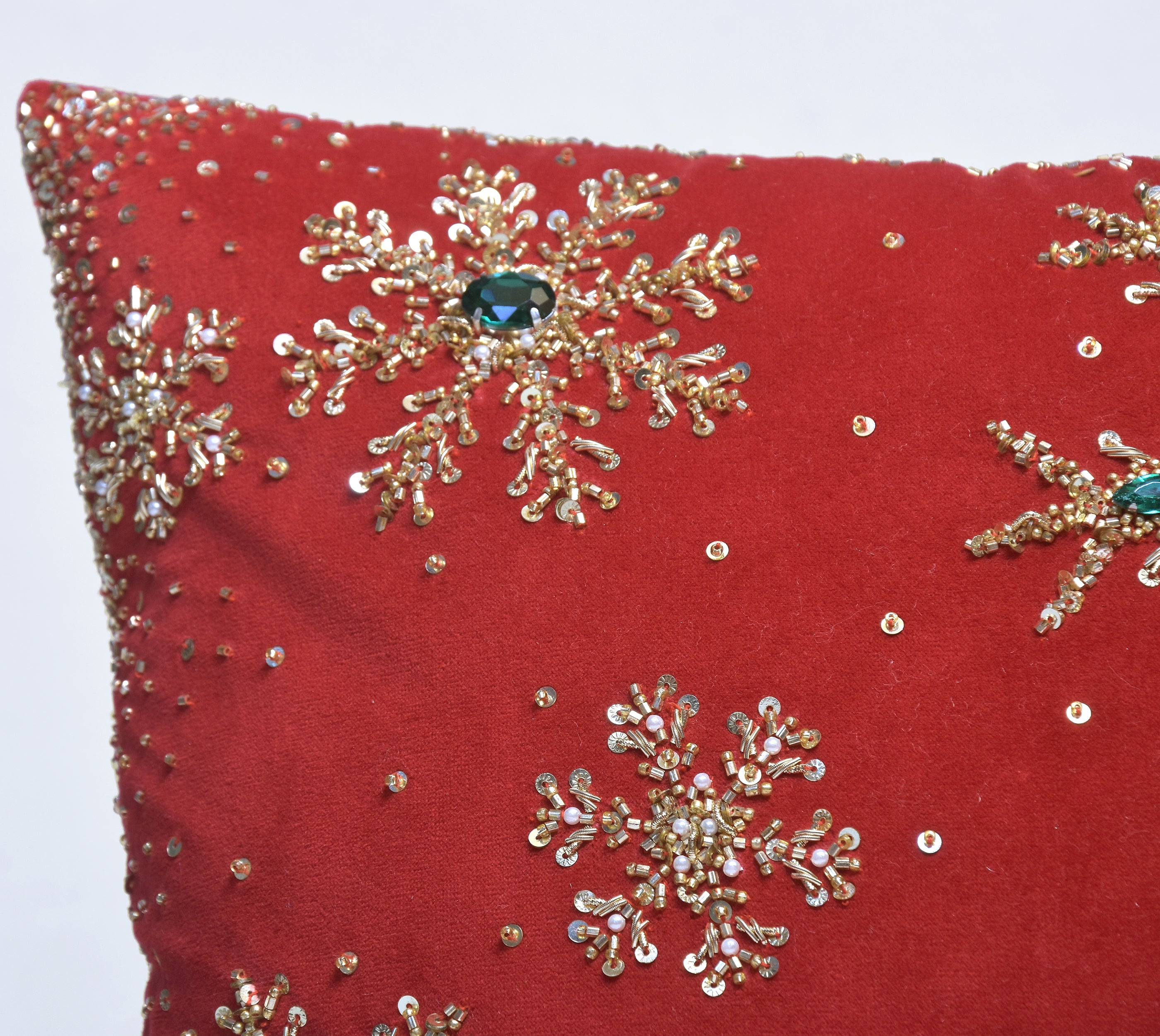 CHRISTMAS Red Velvet Cushion Cover