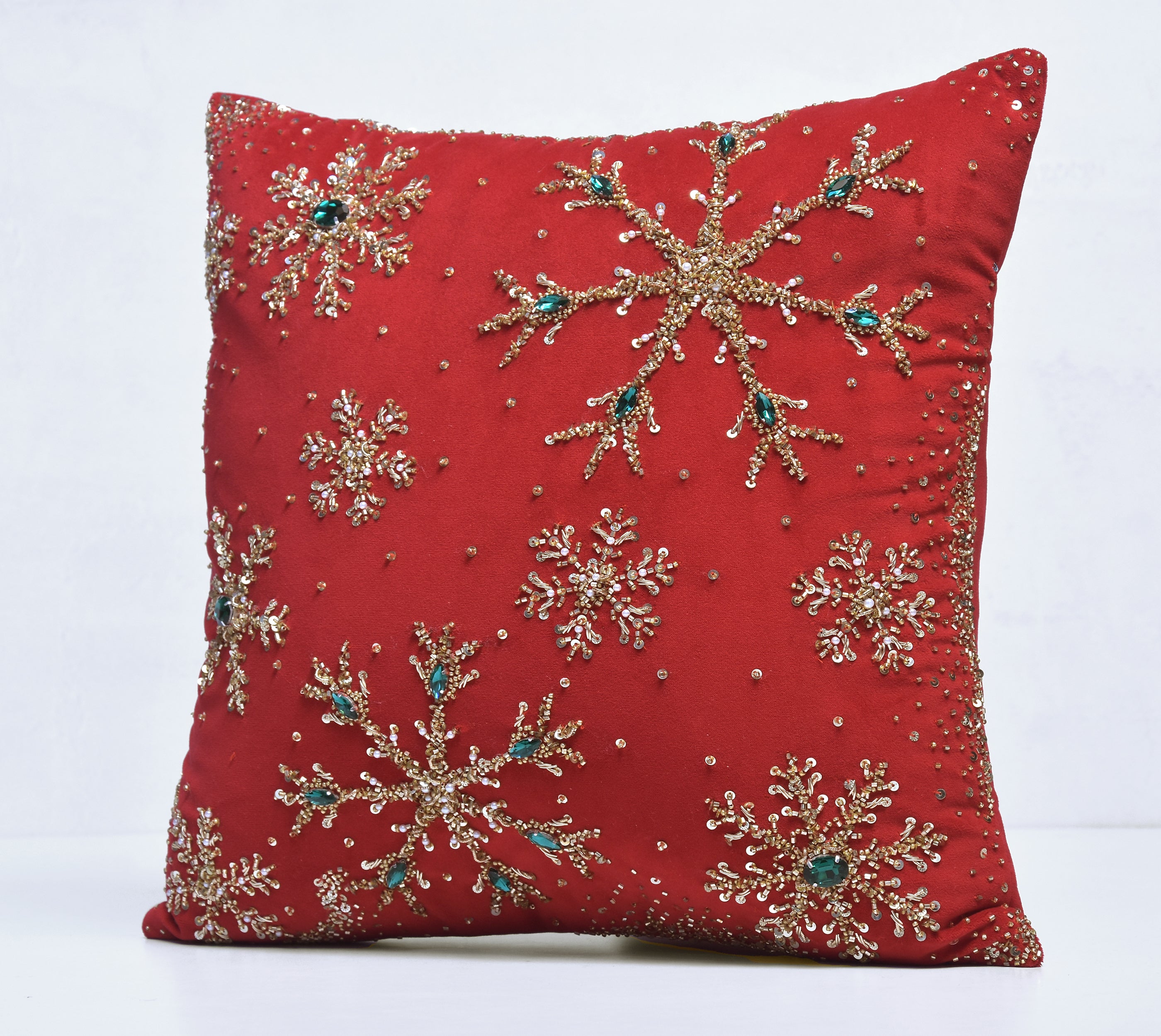 CHRISTMAS Red Velvet Cushion Cover