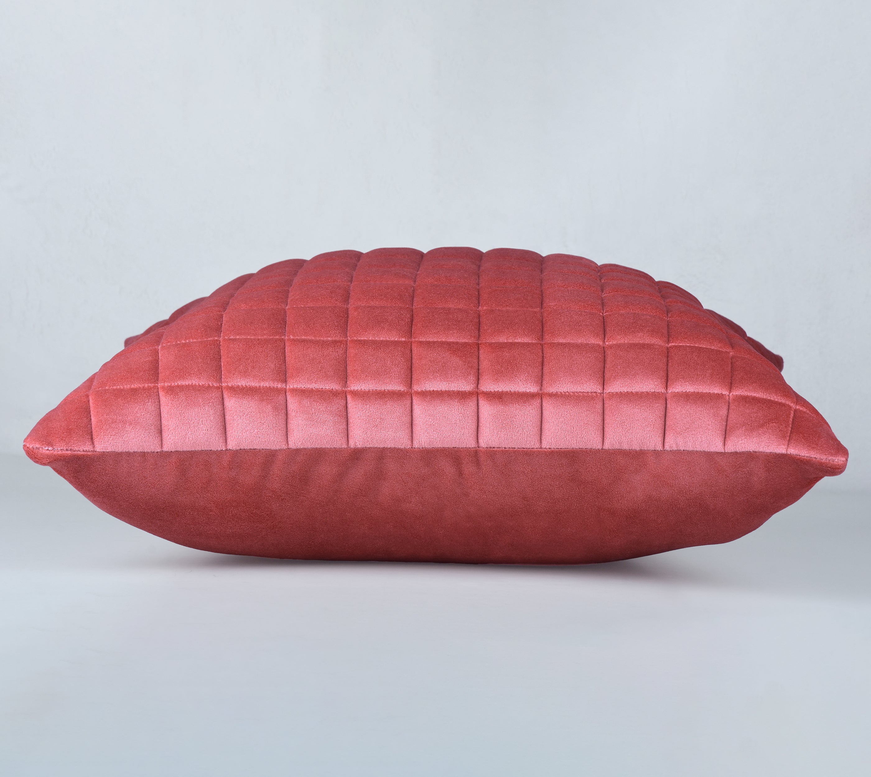 MATRIX Coral Quilted Velvet Cushion Cover