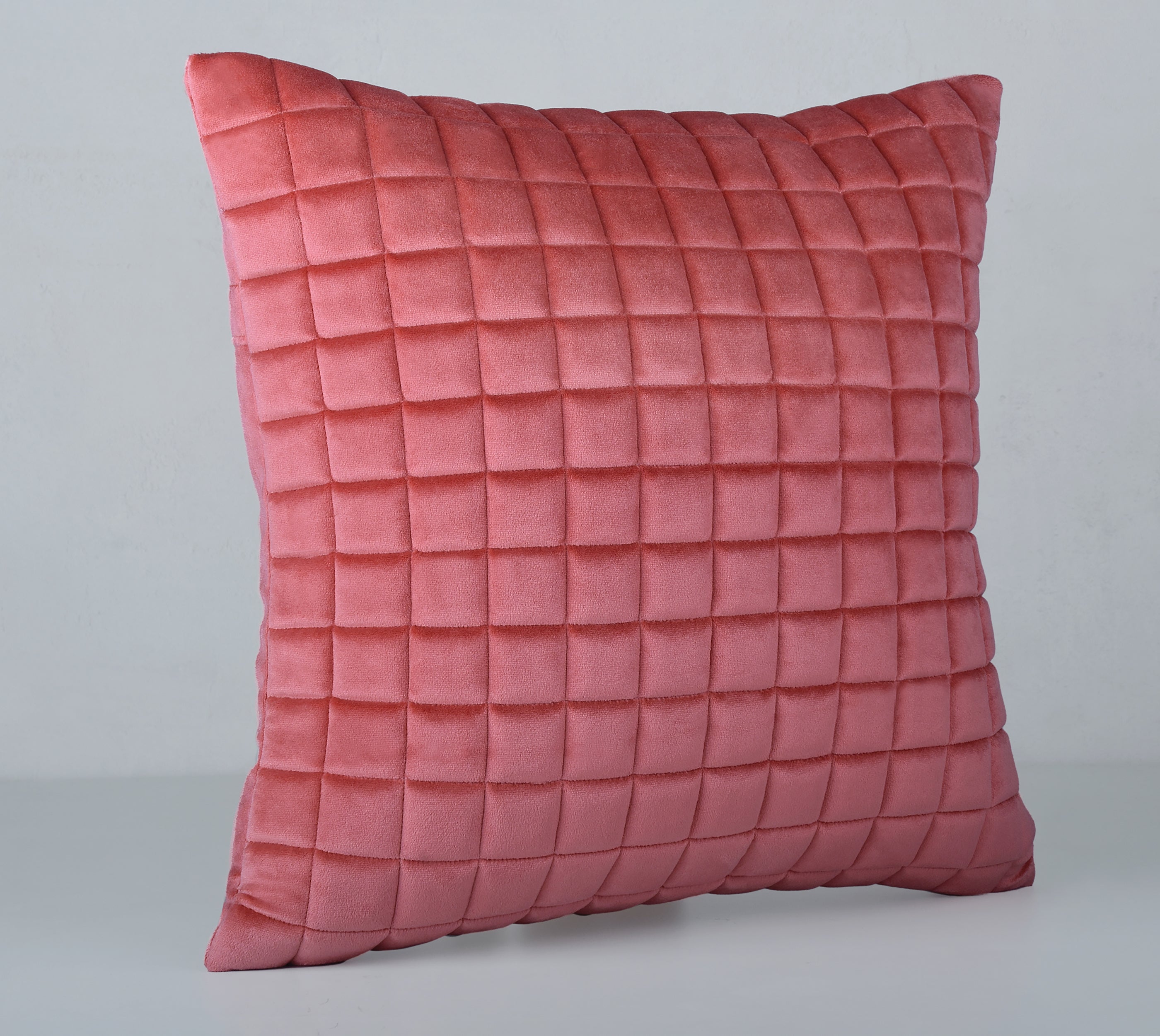 MATRIX Coral Quilted Velvet Cushion Cover