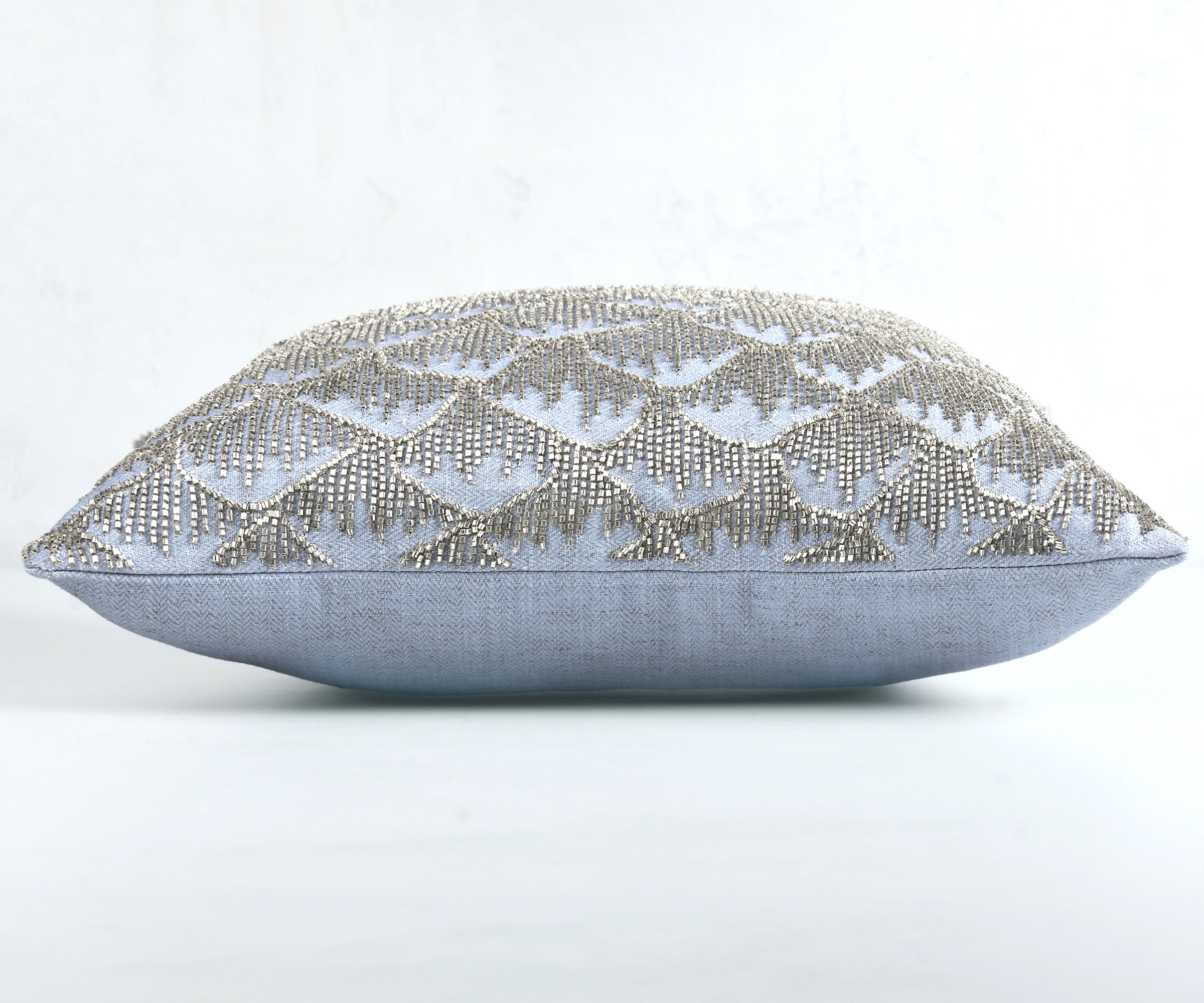 MEREDITH Dusty Blue Cotton Cushion Cover
