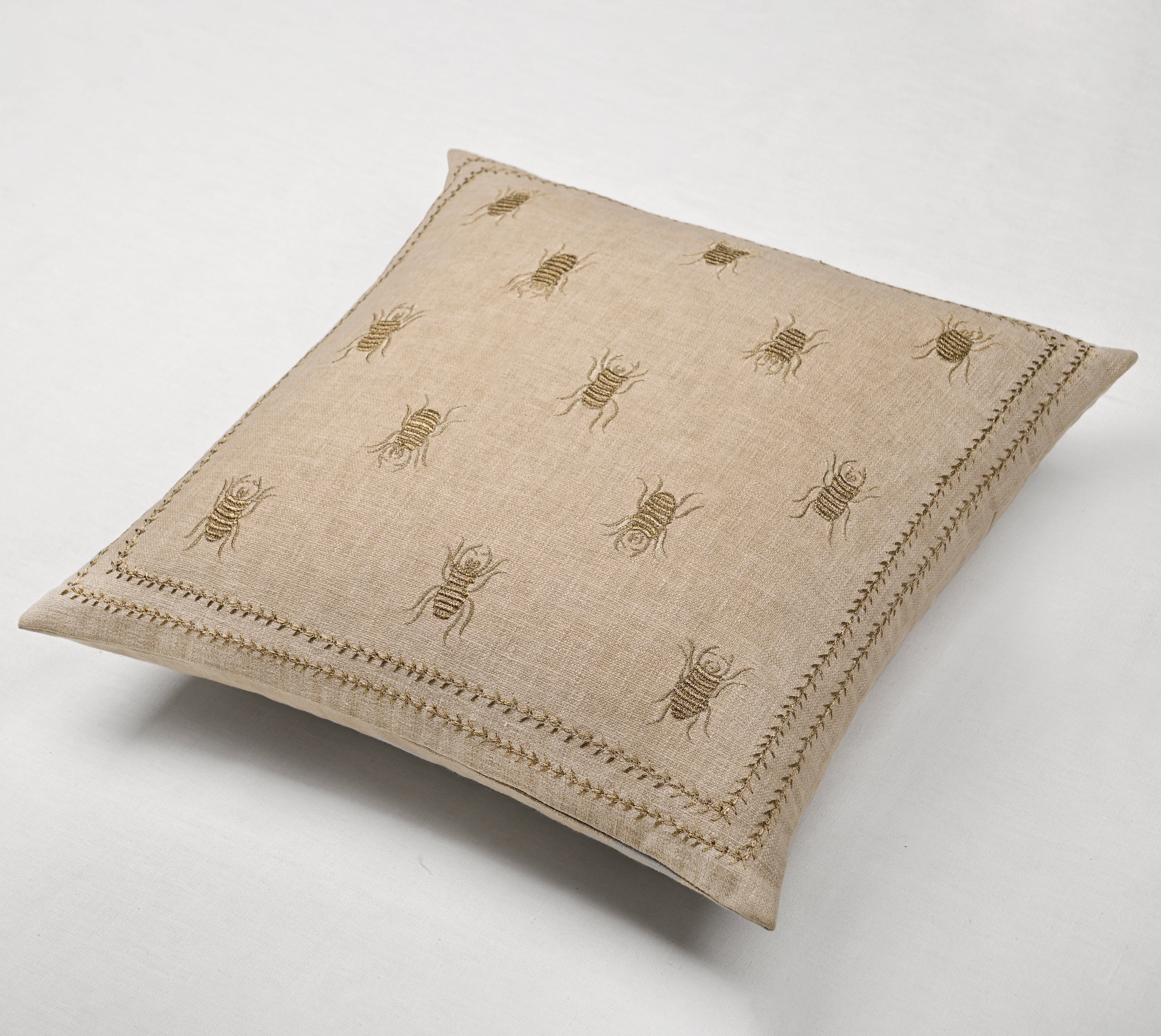 ROSA Beige Cotton Cushion Cover