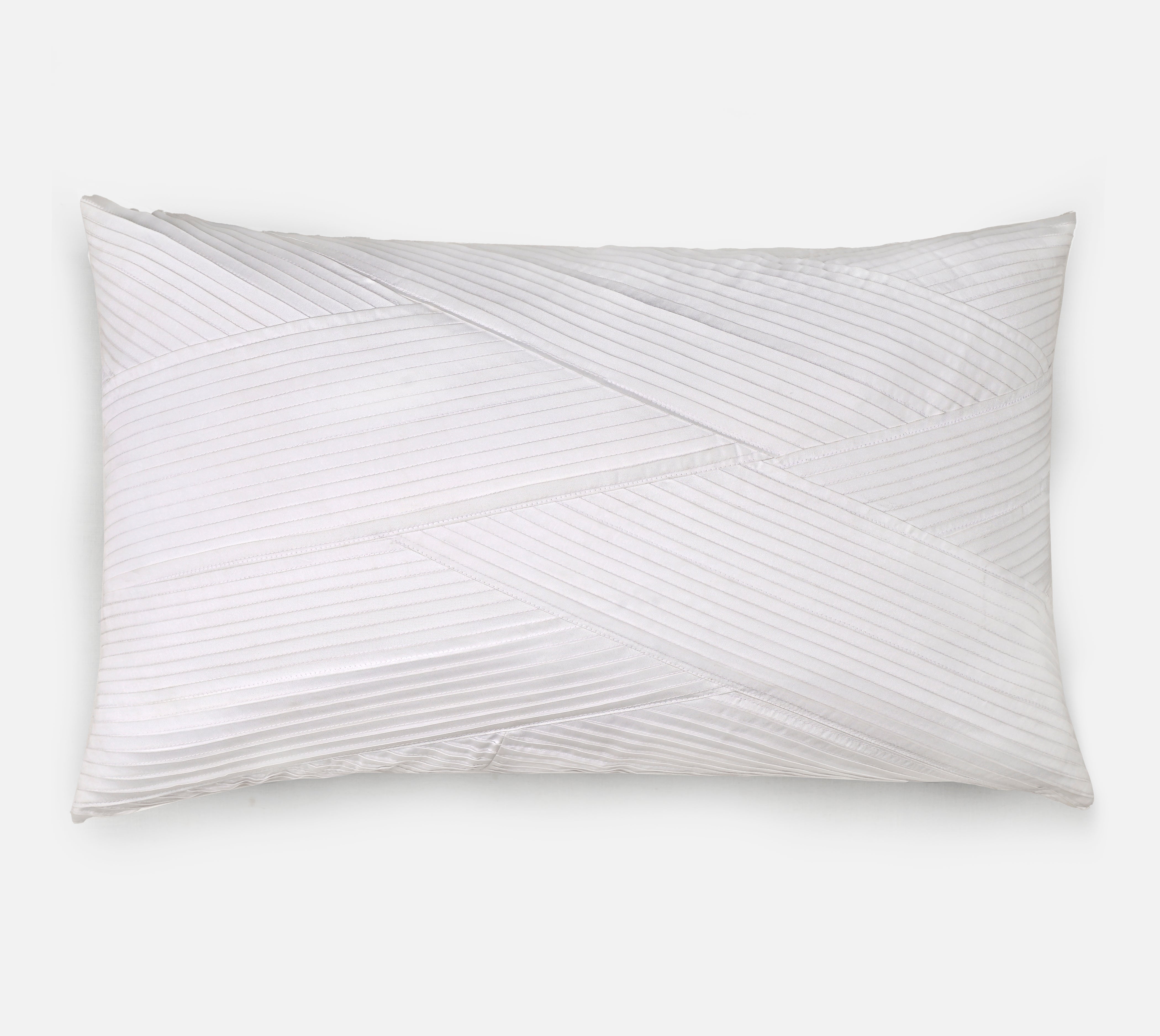MELANGE White Pleated Cushion Cover