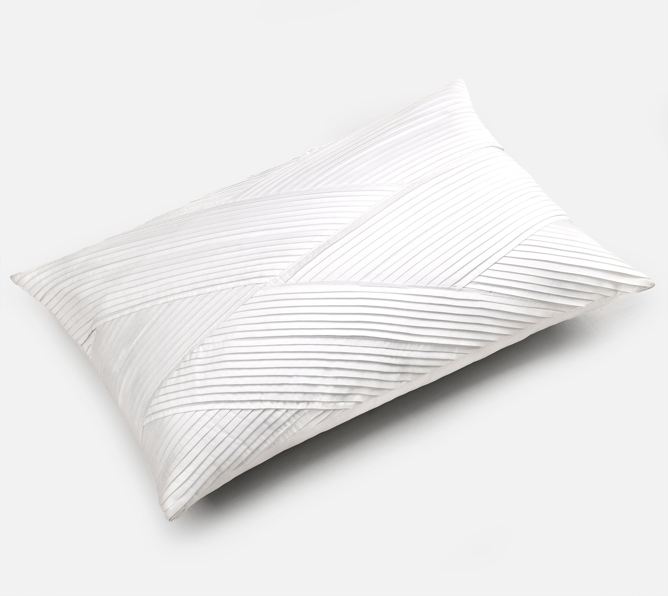 MELANGE White Pleated Cushion Cover