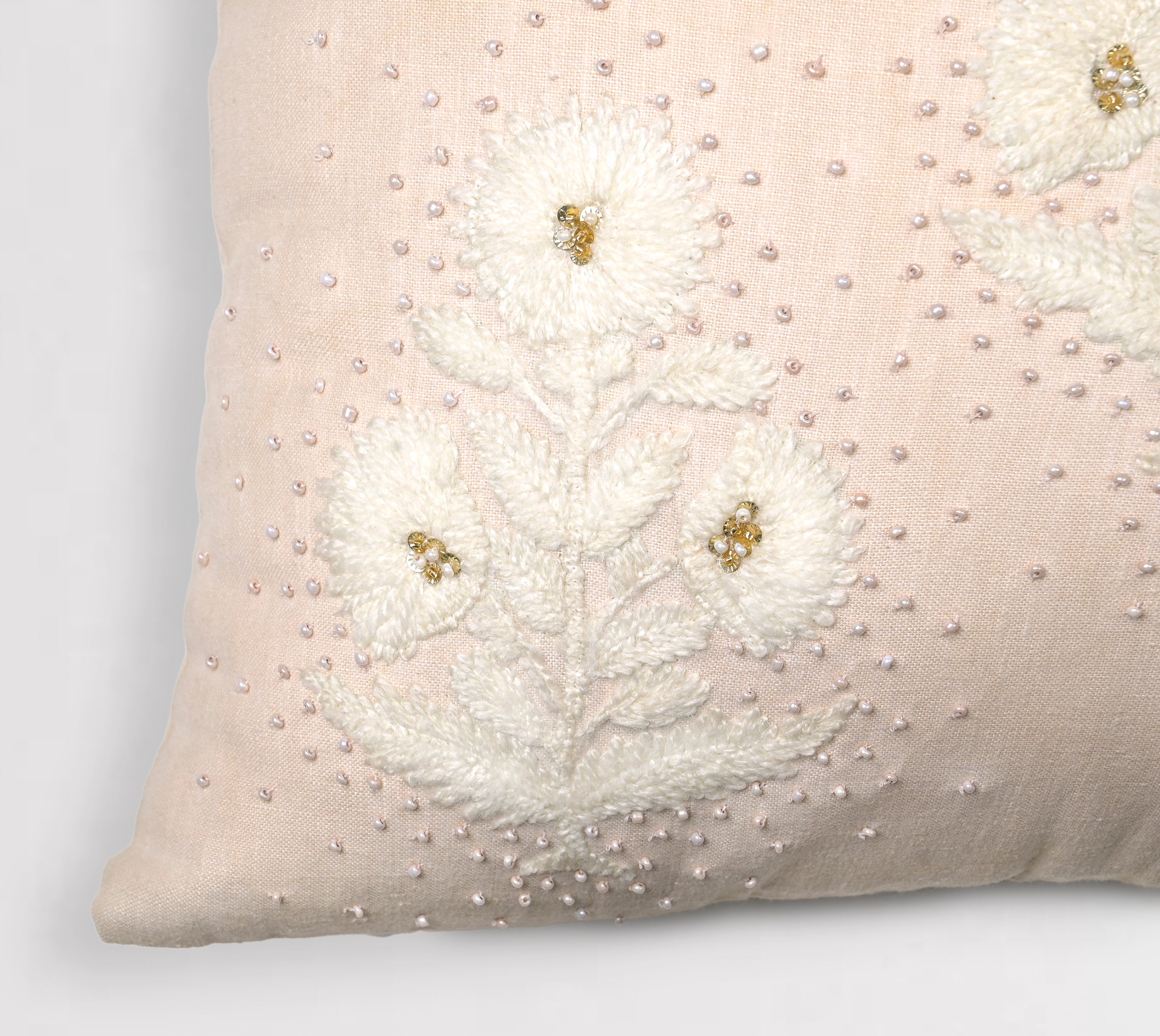 ISABELLA Peach Linen Cushion Cover