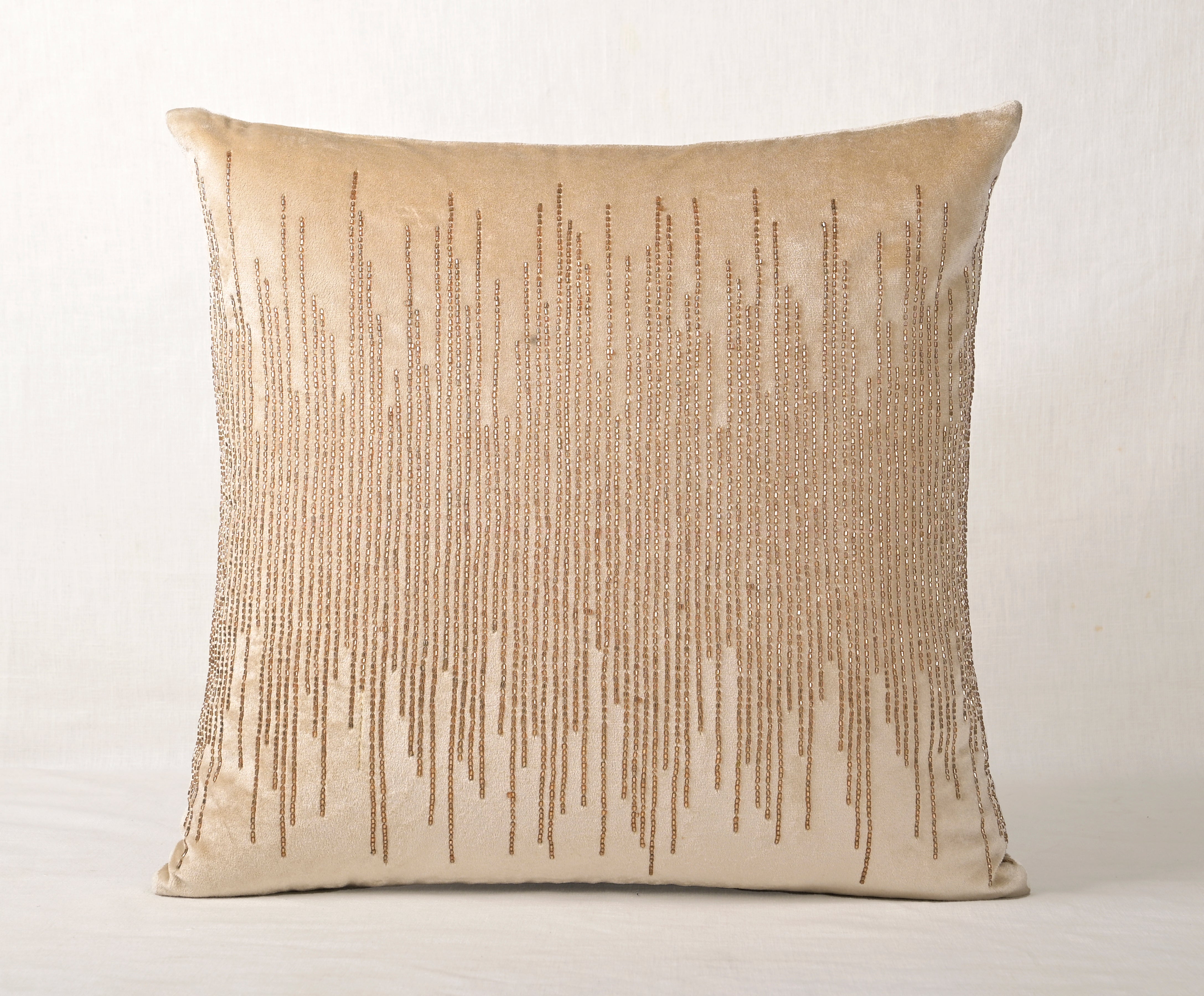 JAVA Ecru Velvet Cushion Cover