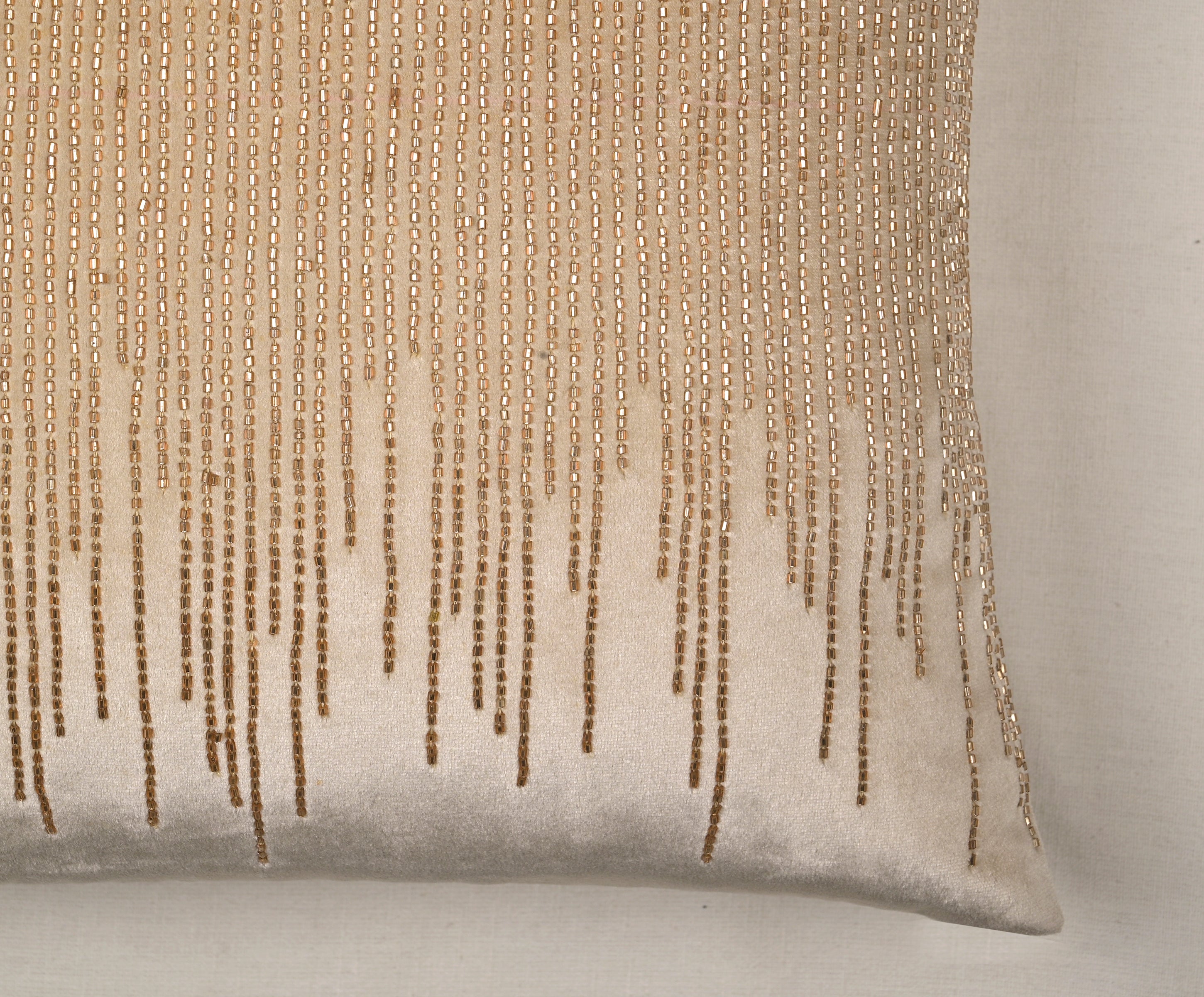 JAVA Ecru Velvet Cushion Cover