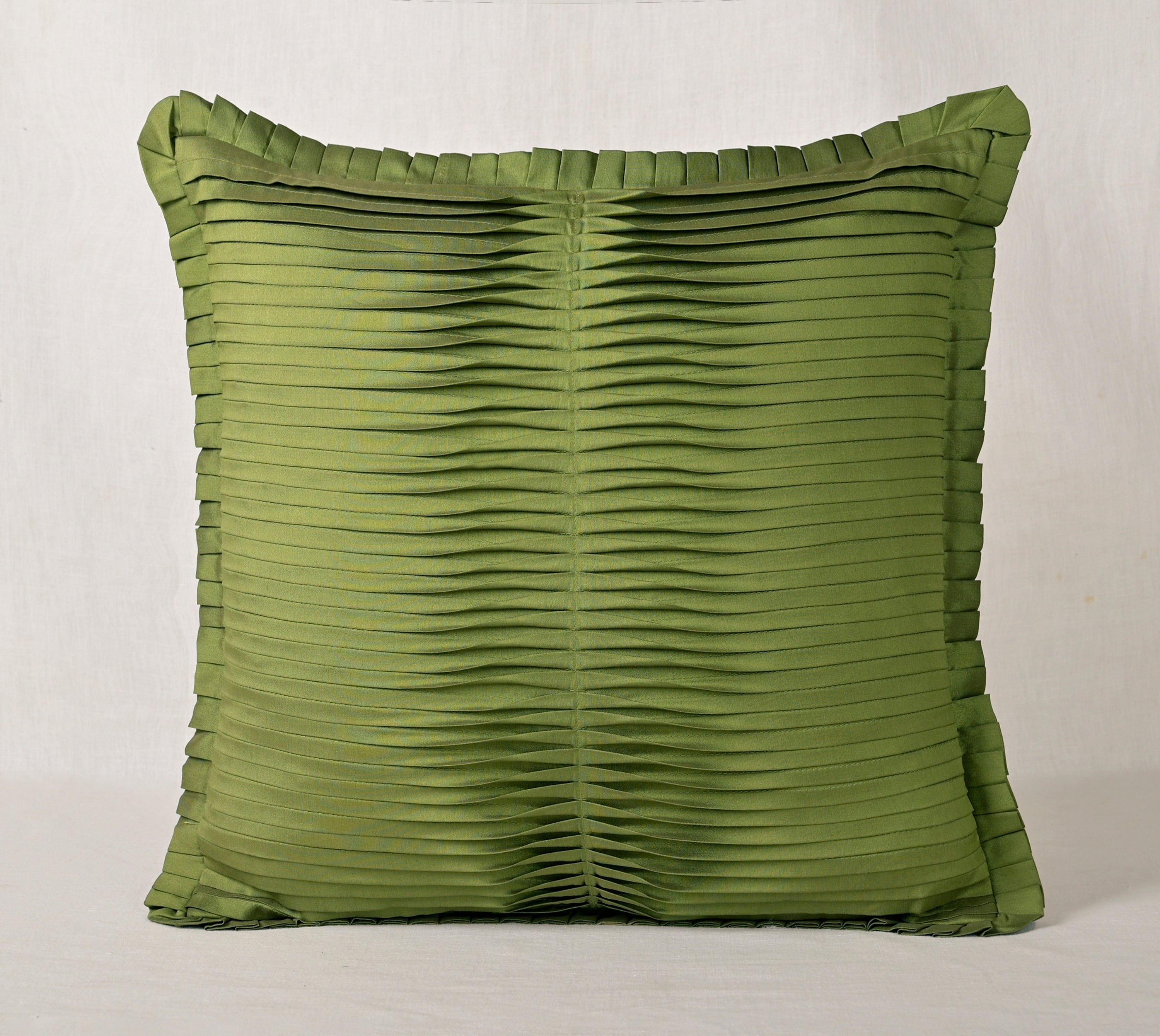 FERN Green Pleated Cushion Cover