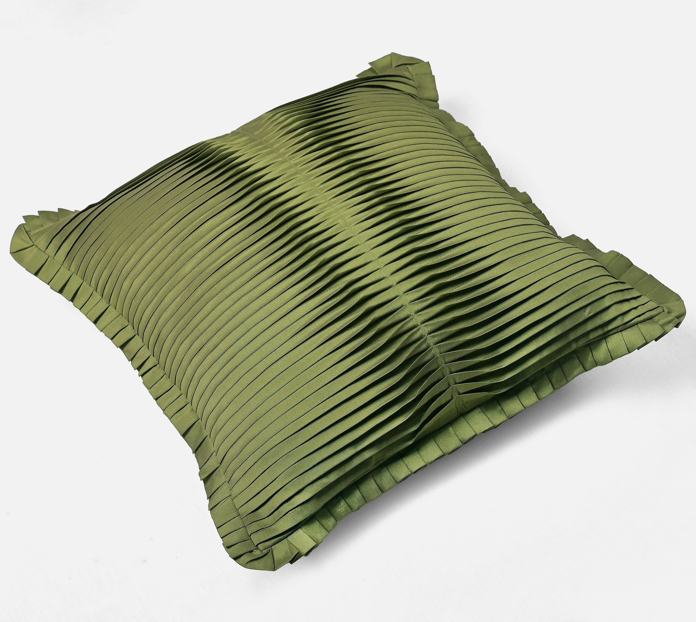 FERN Green Pleated Cushion Cover