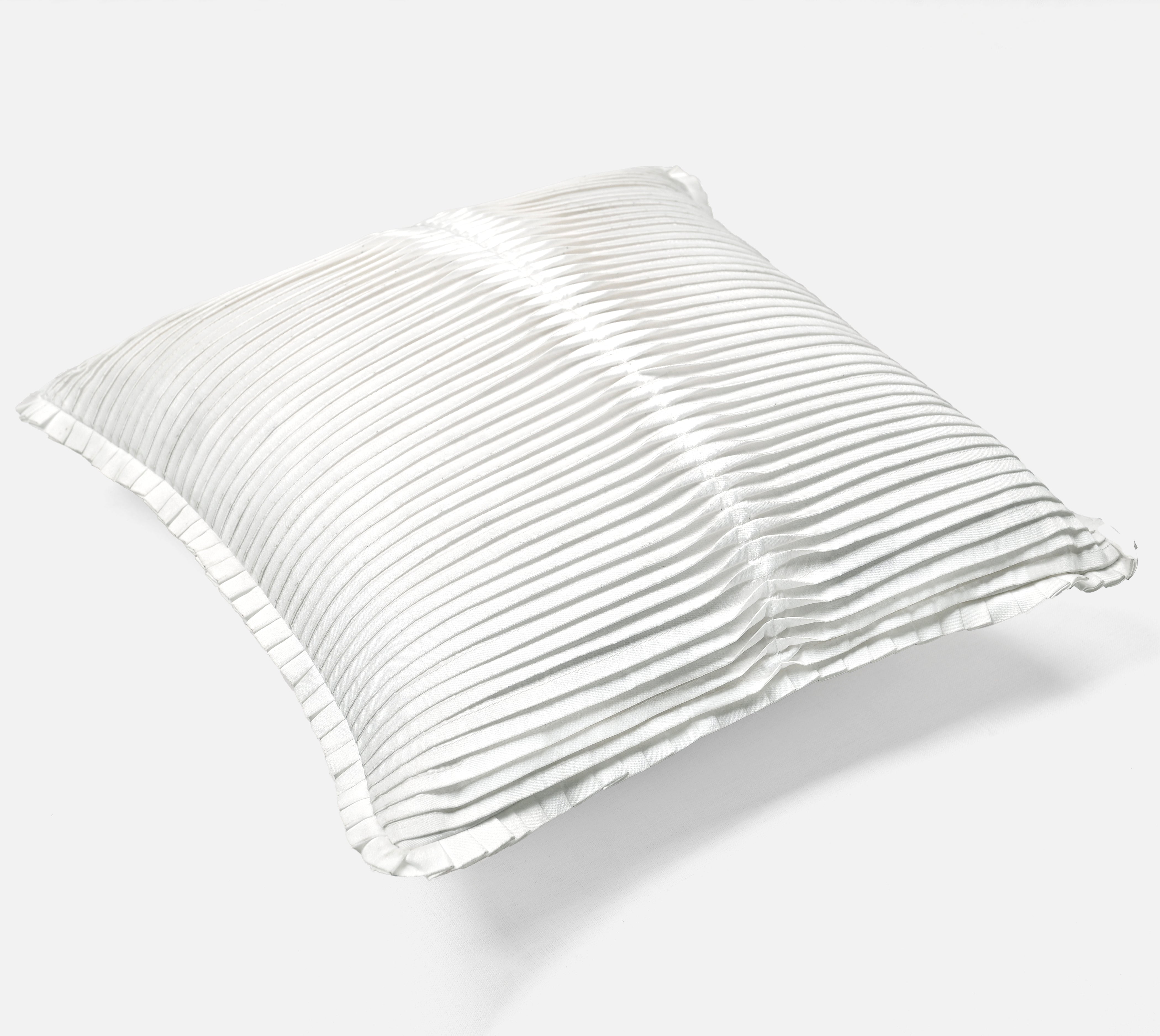 FERN White Pleated Cushion Cover