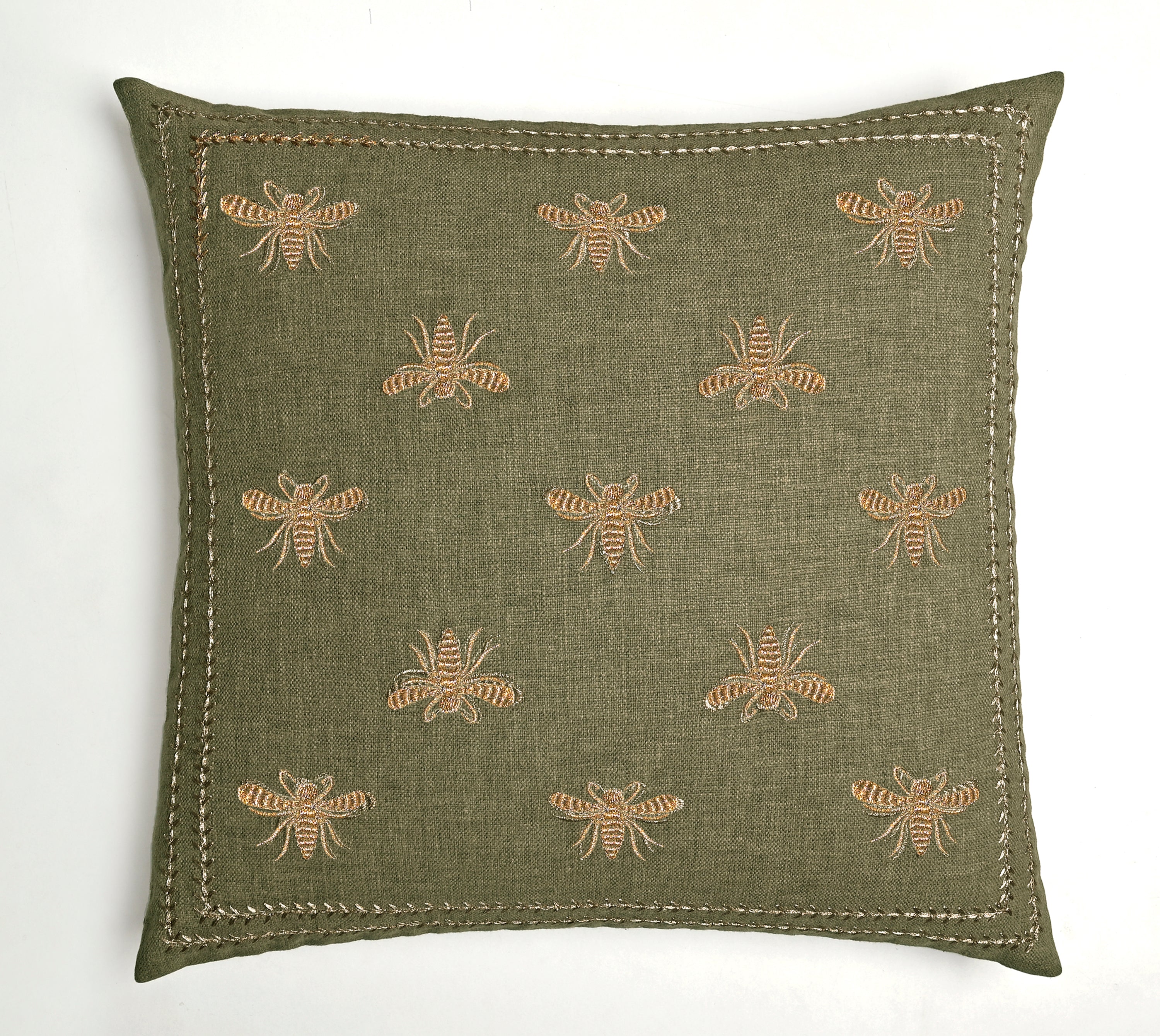 ROSA Sap Green Cotton Cushion cover