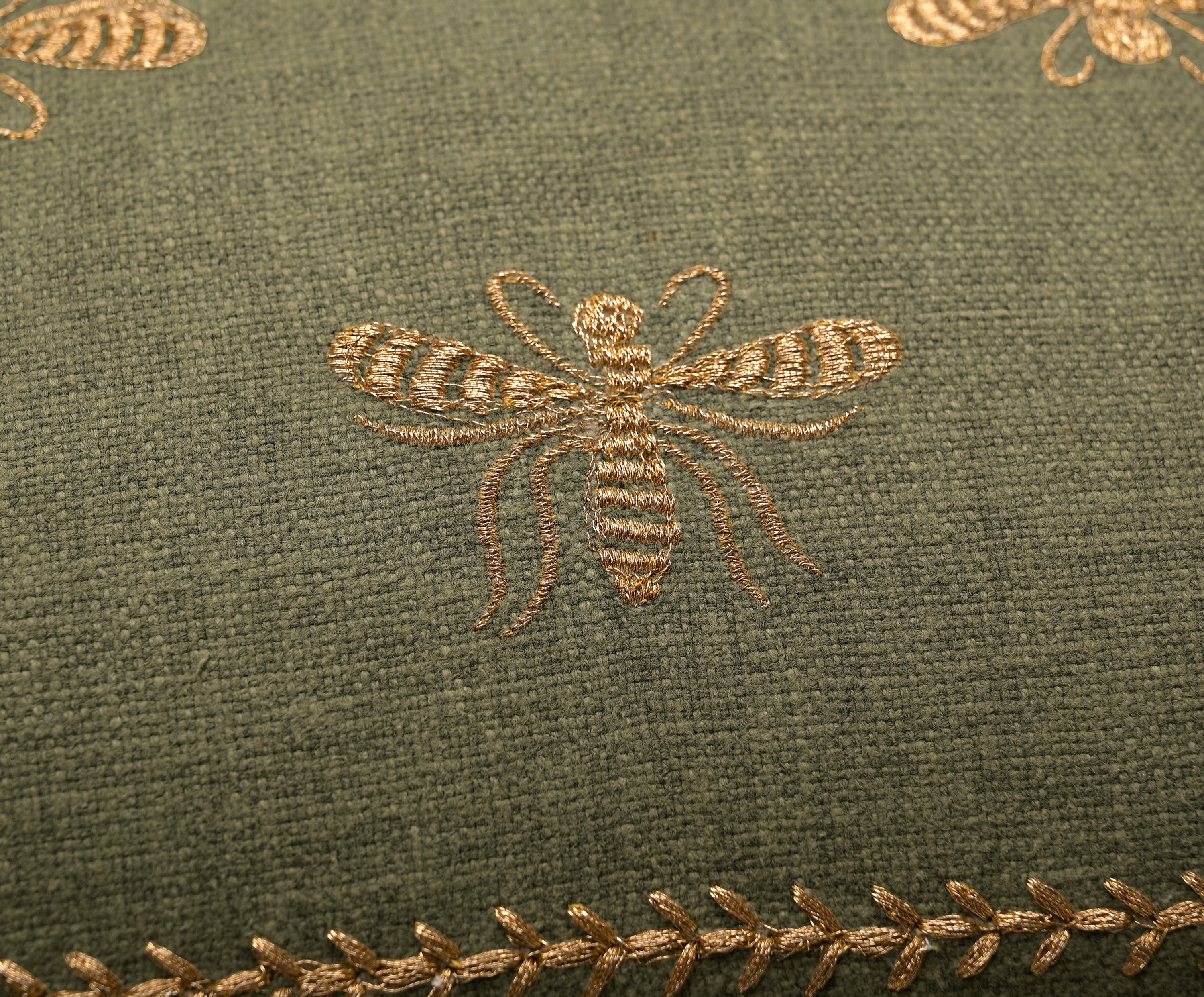 ROSA Sap Green Cotton Cushion cover