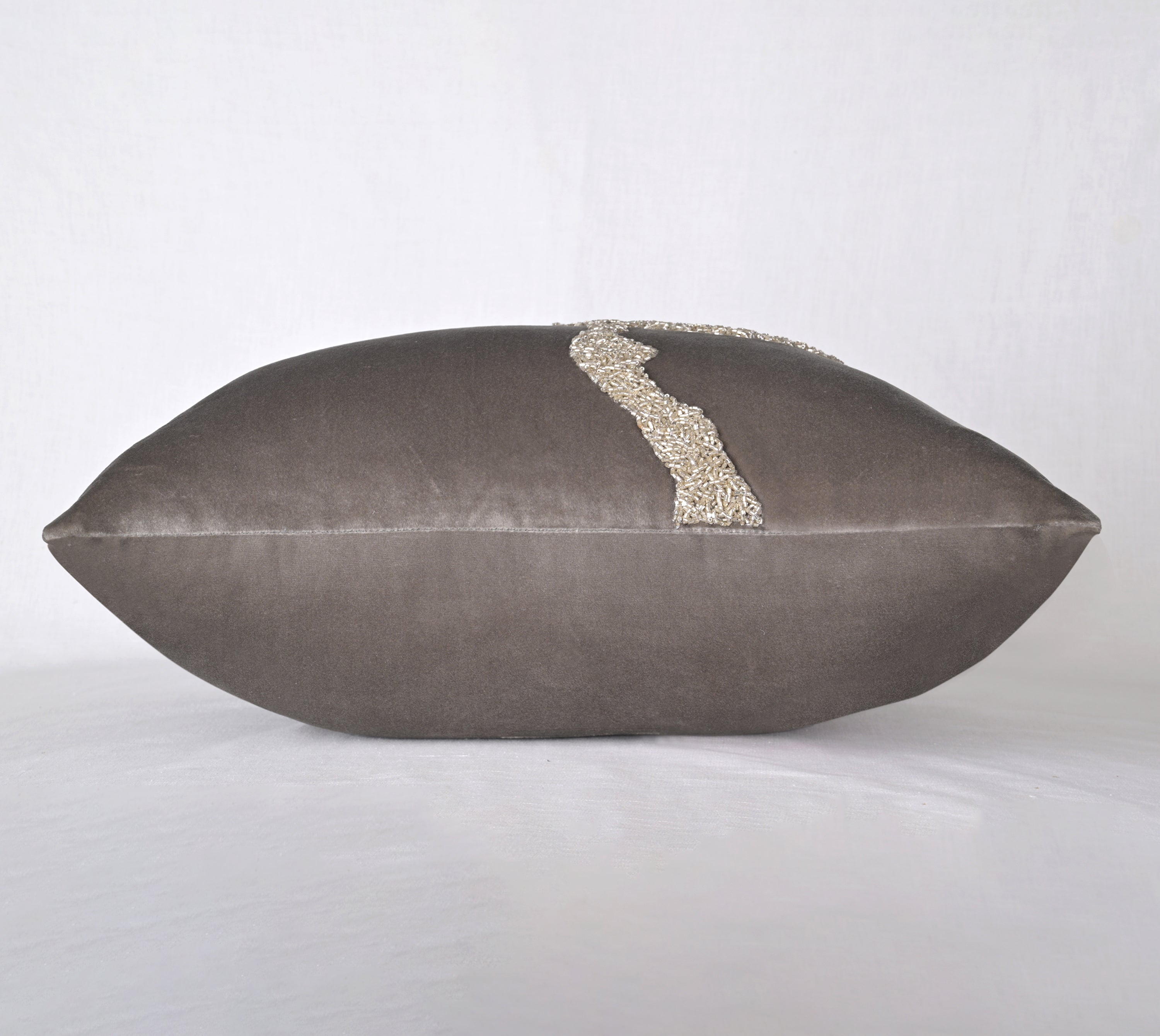 AURORA Grey Velvet Cushion Cover