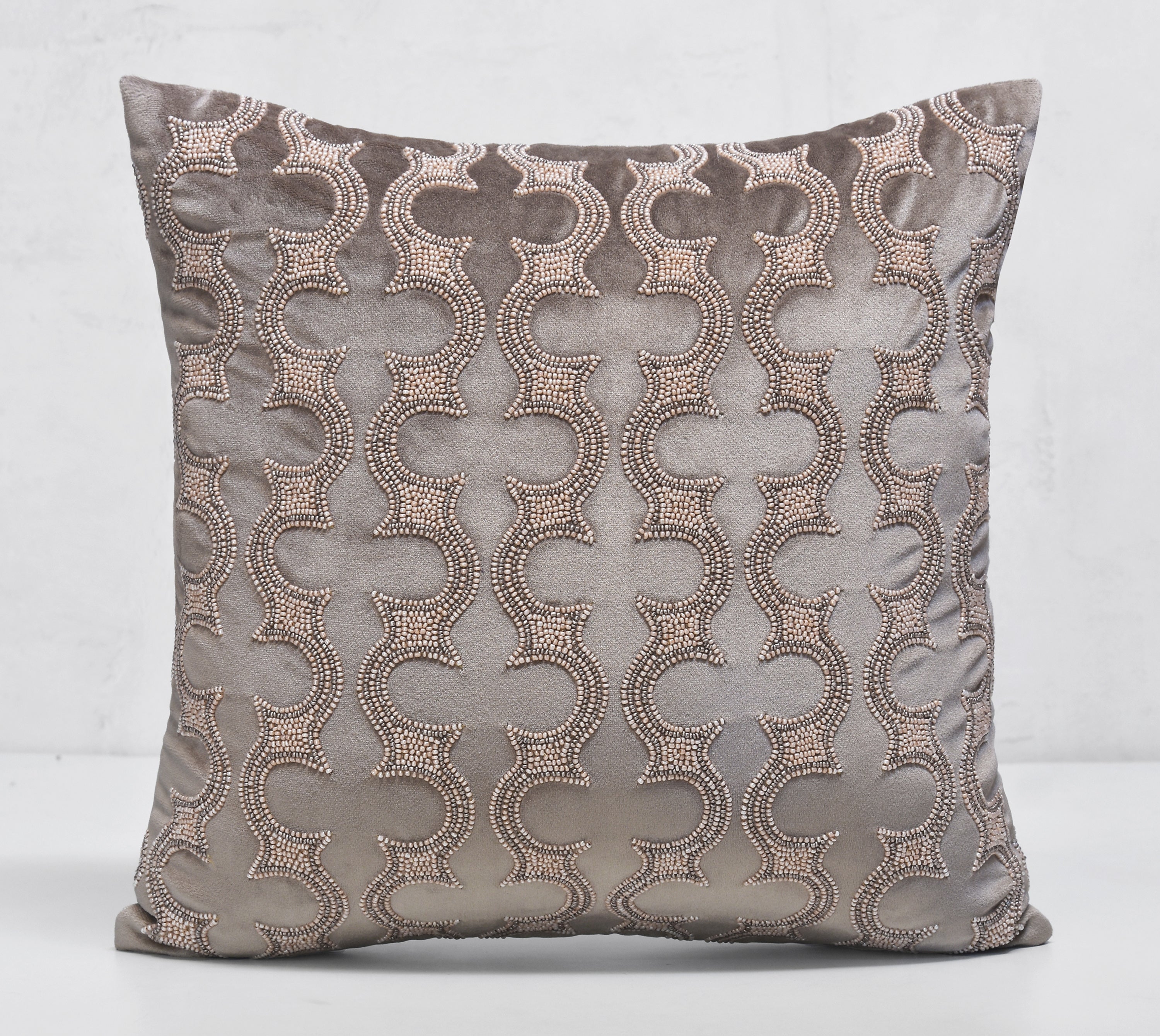 IRIS Grey Velvet Cushion Cover