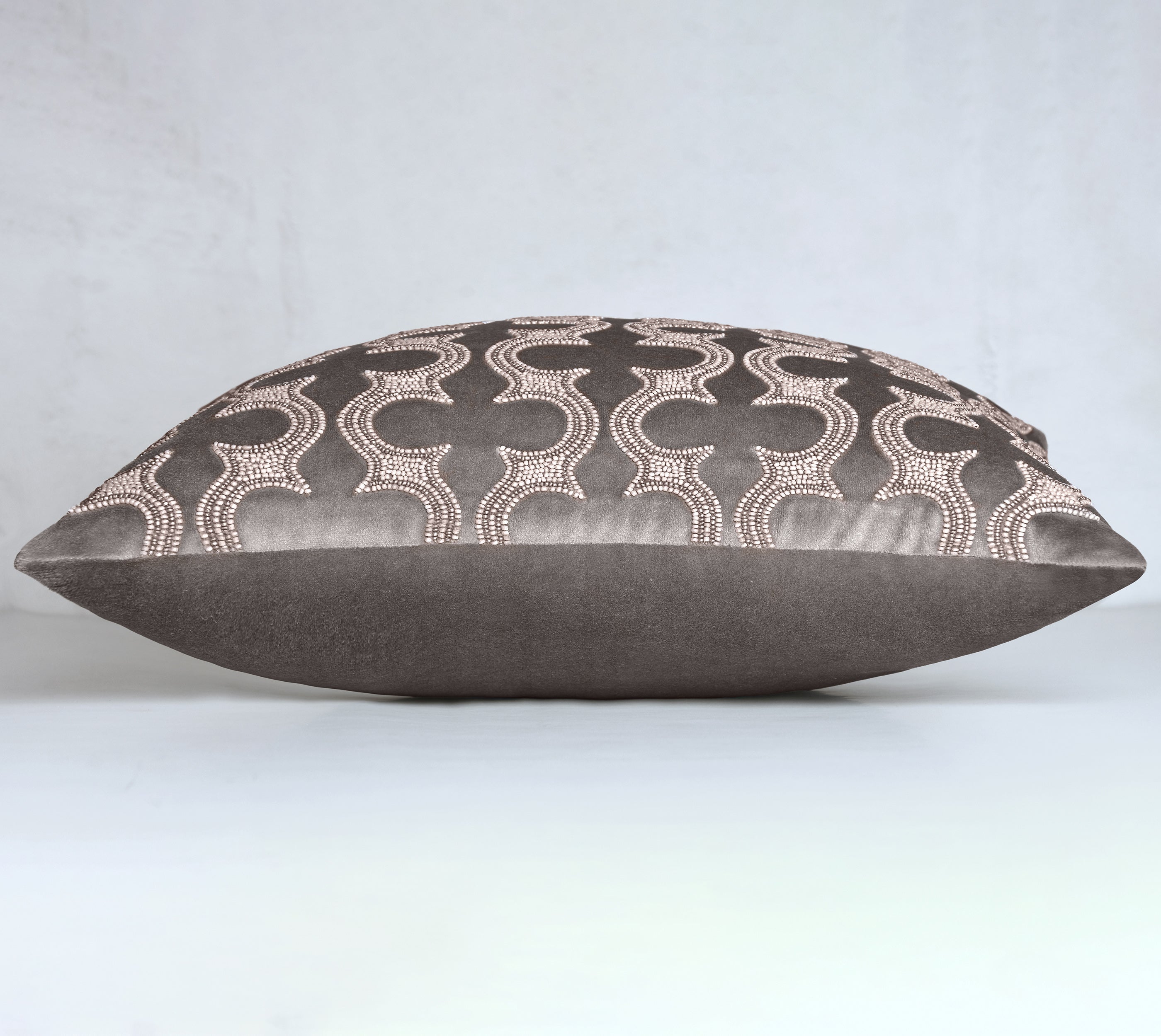 IRIS Grey Velvet Cushion Cover