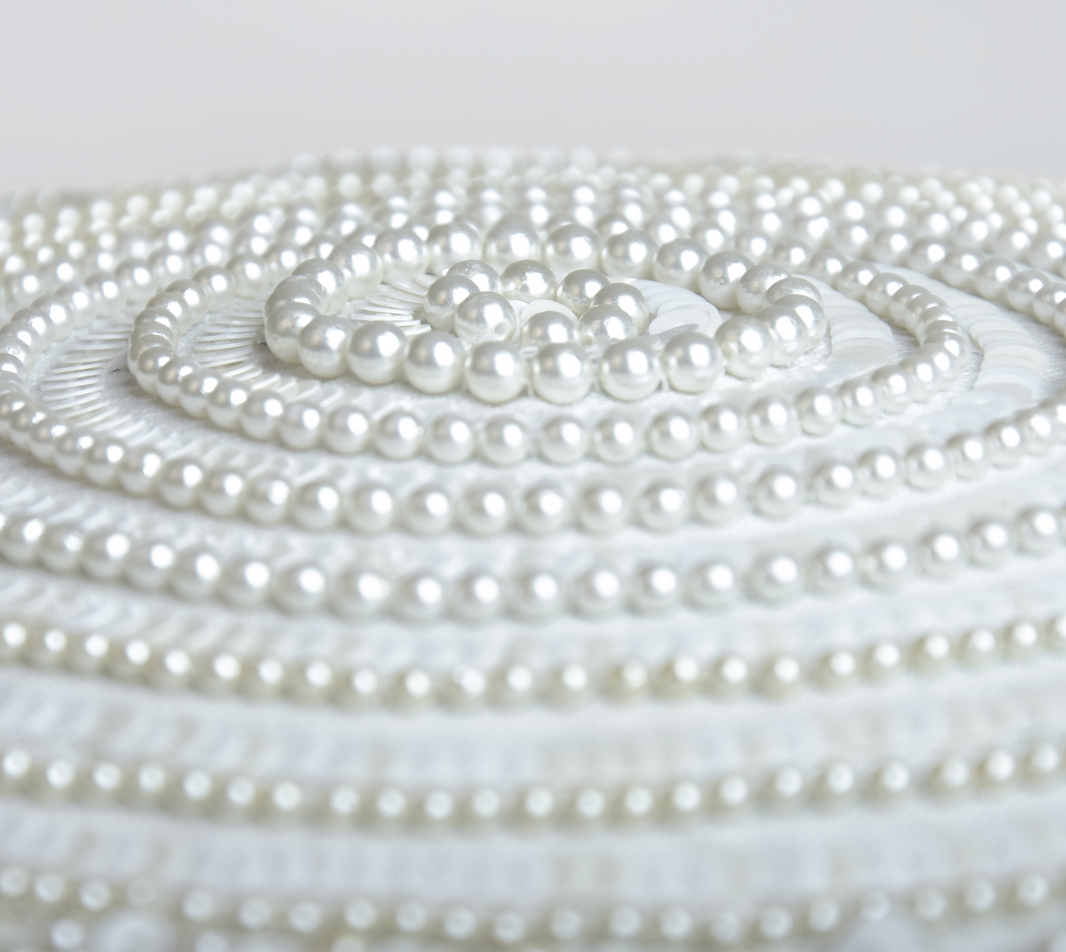 IRIS Off white Beaded Cushion Cover