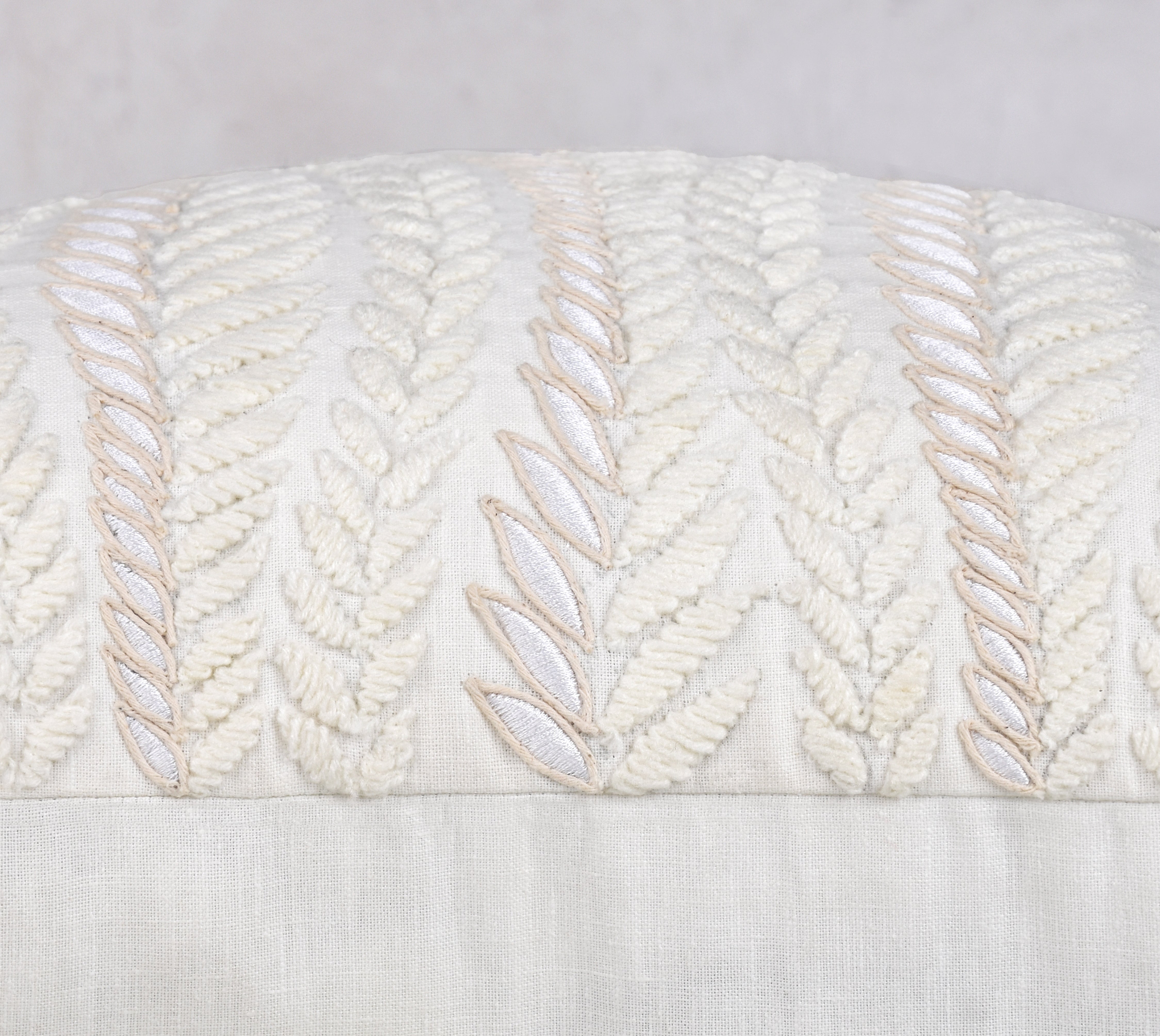 ISABELLA Off white Cotton Cushion Cover