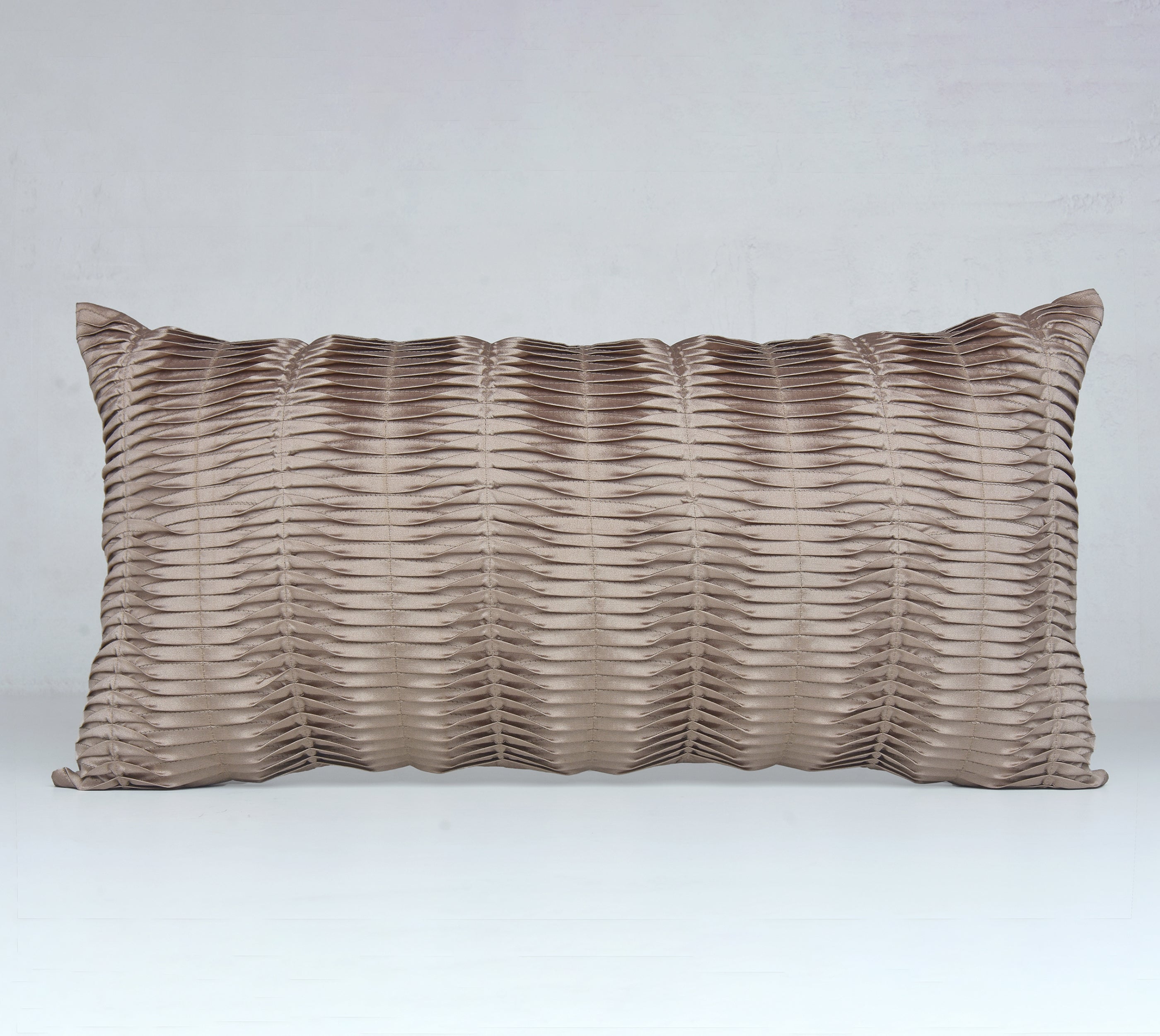 DIVOT Taupe Pleated Cushion Cover