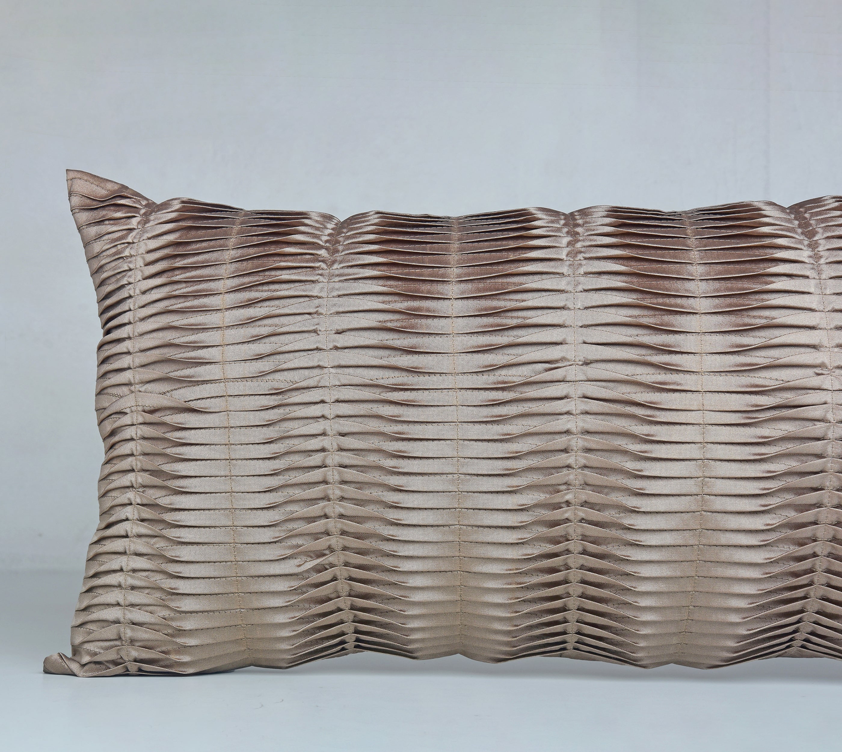 DIVOT Taupe Pleated Cushion Cover