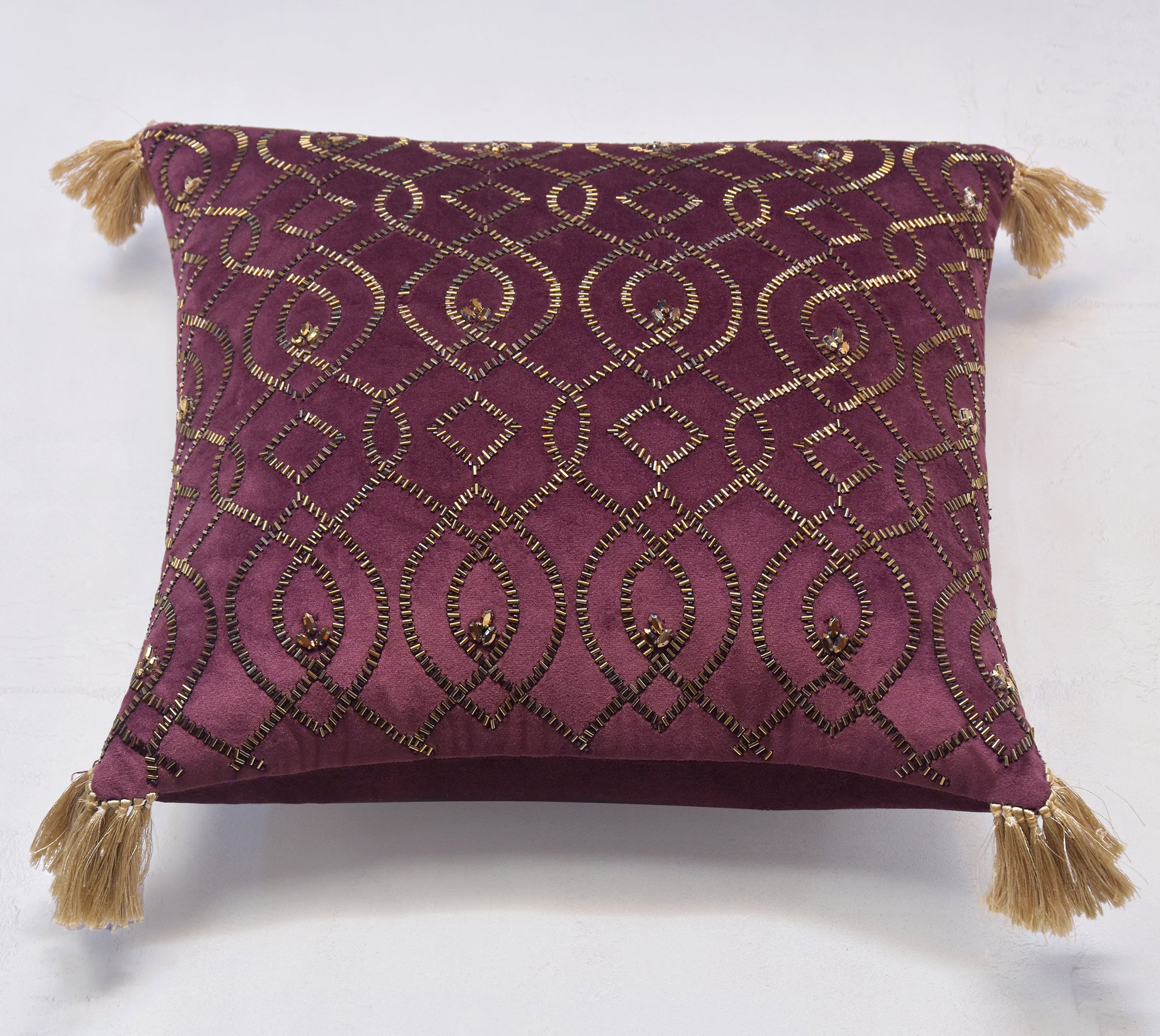 PATINA Purple Velvet Cushion Cover