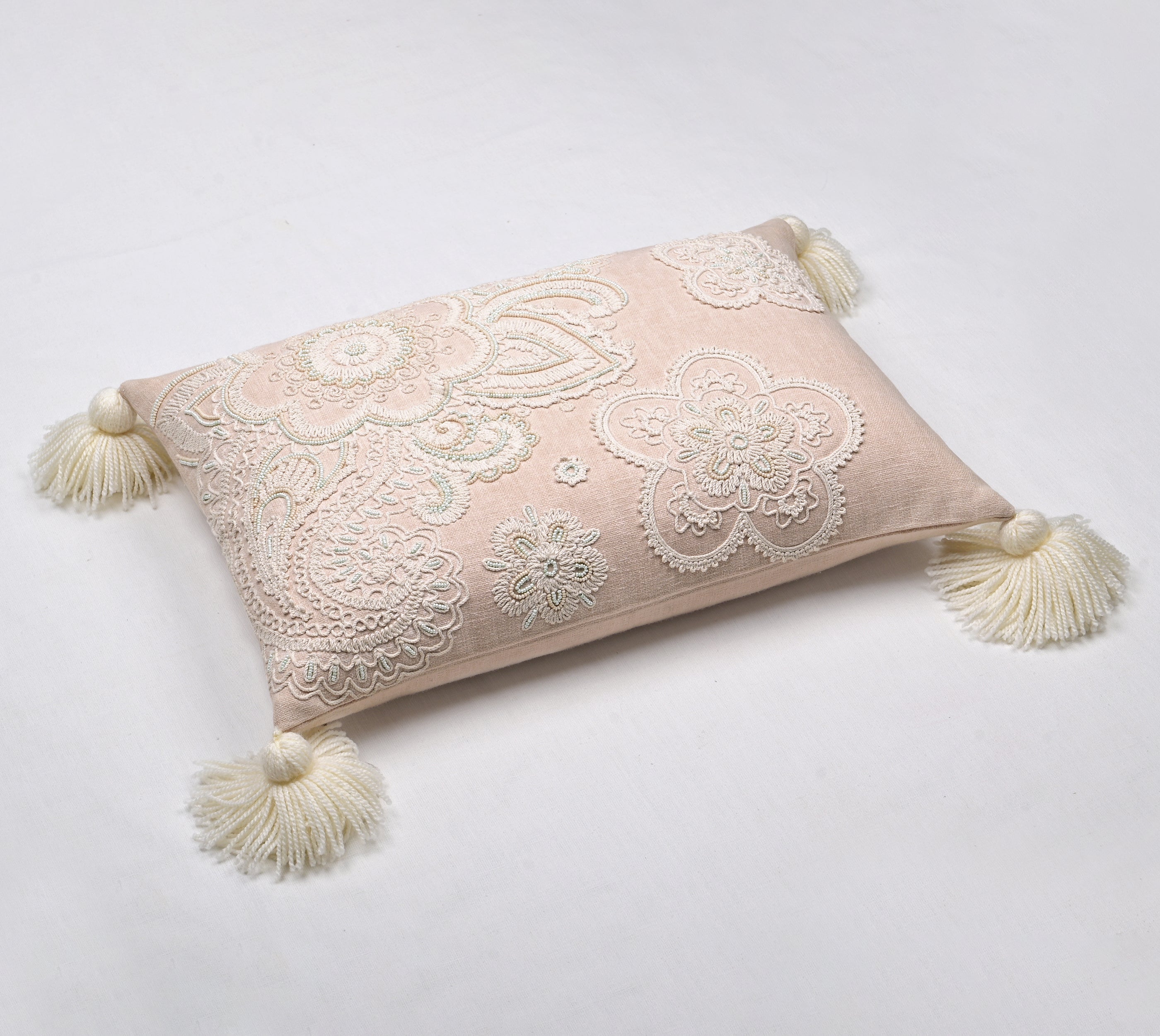 REGENT Peach Cotton Cushion Cover