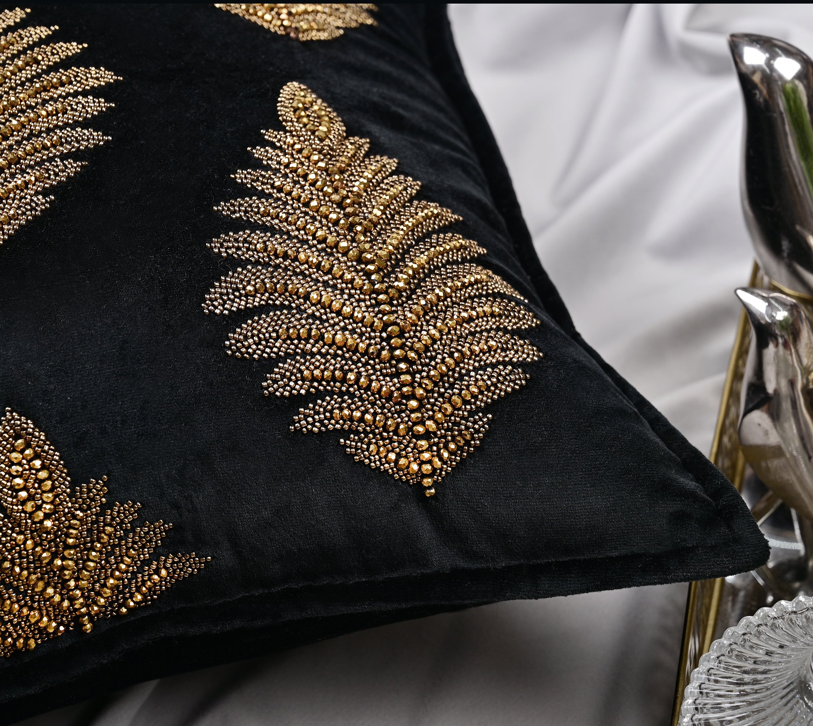OASIS Black Velvet Cushion Cover