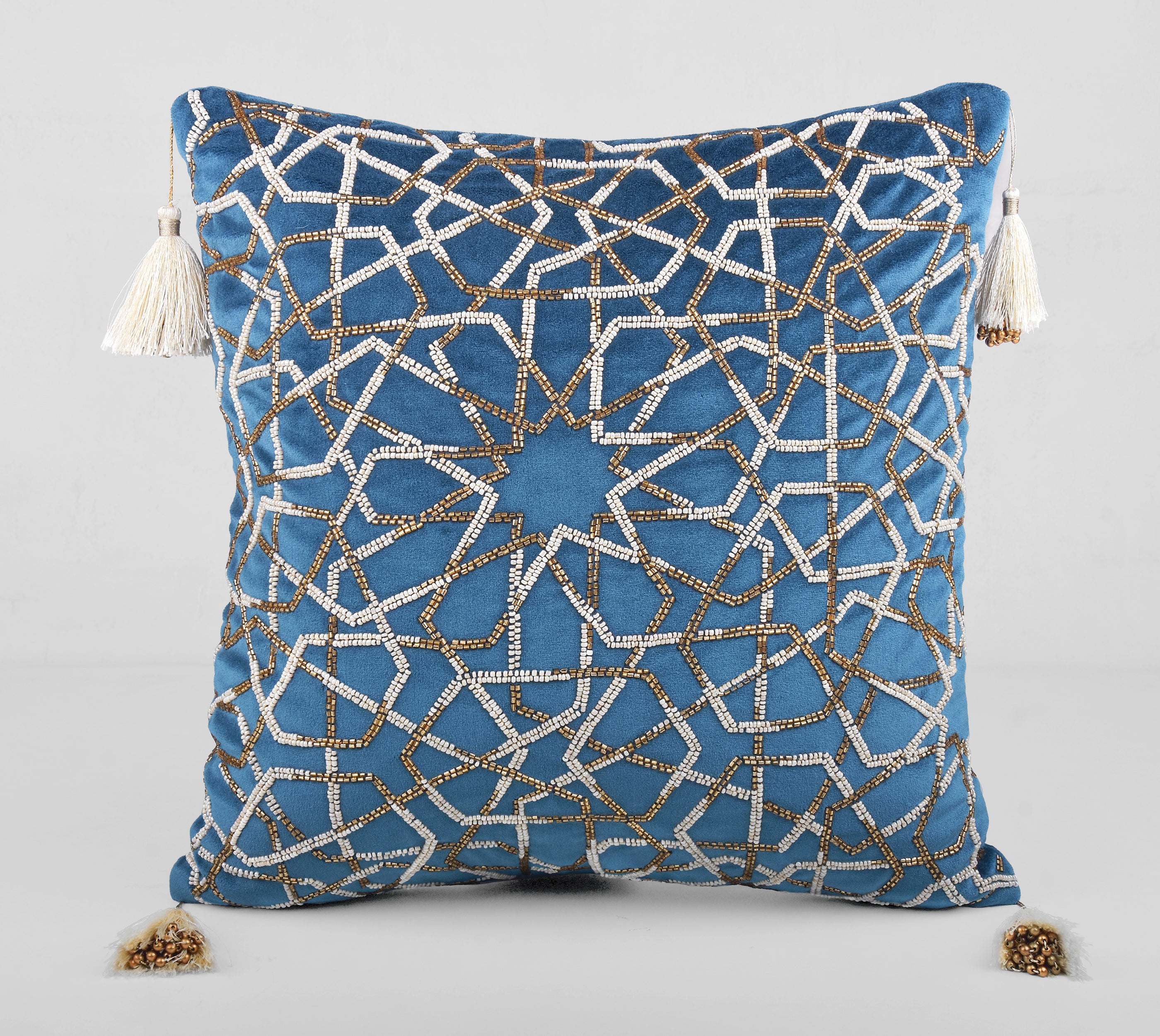 ZENITH Blue Velvet Cushion Cover