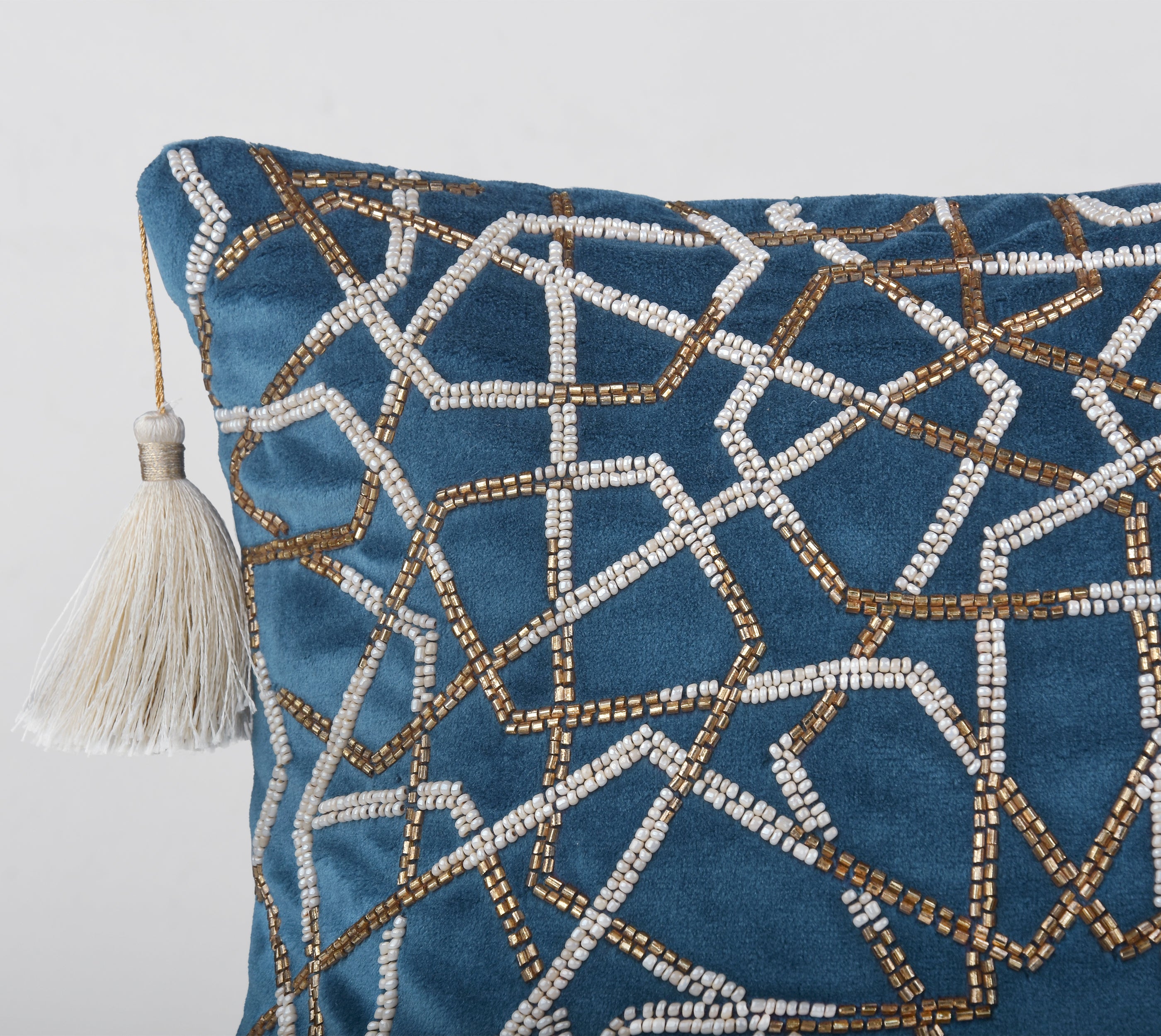 ZENITH Blue Velvet Cushion Cover