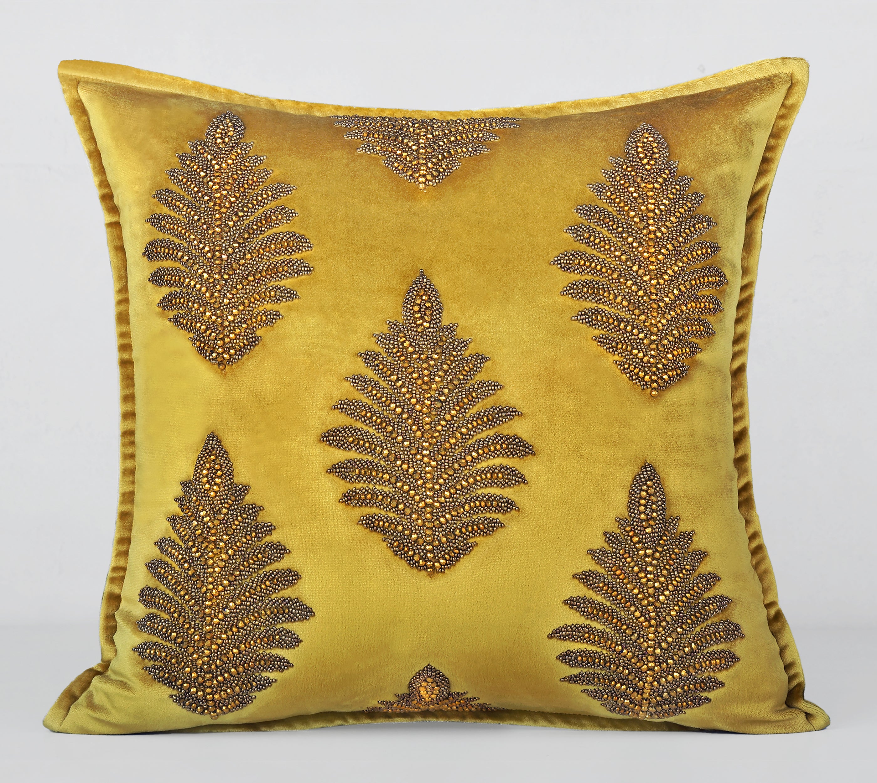 OASIS Mustard Velvet Cushion Cover