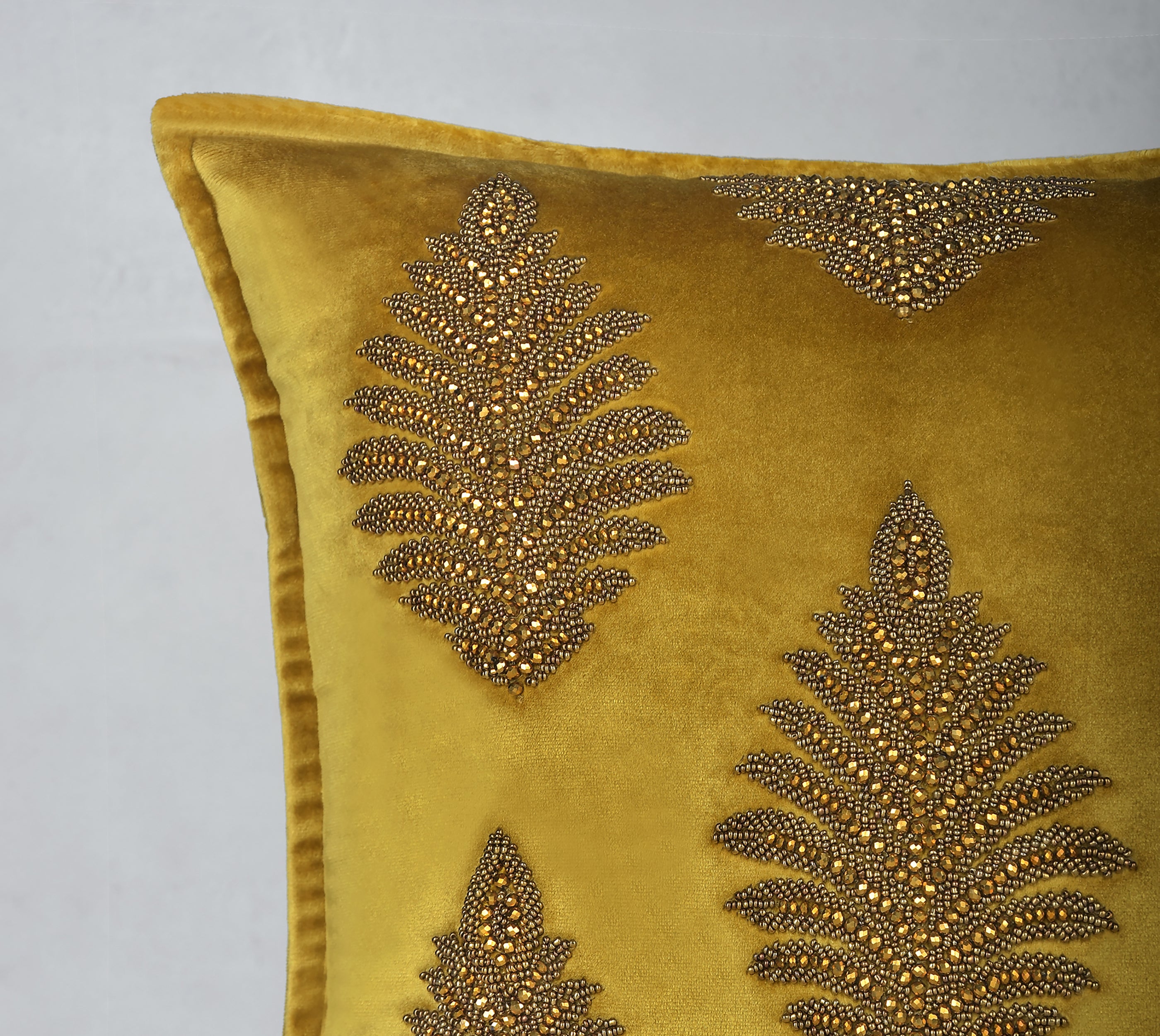 OASIS Mustard Velvet Cushion Cover