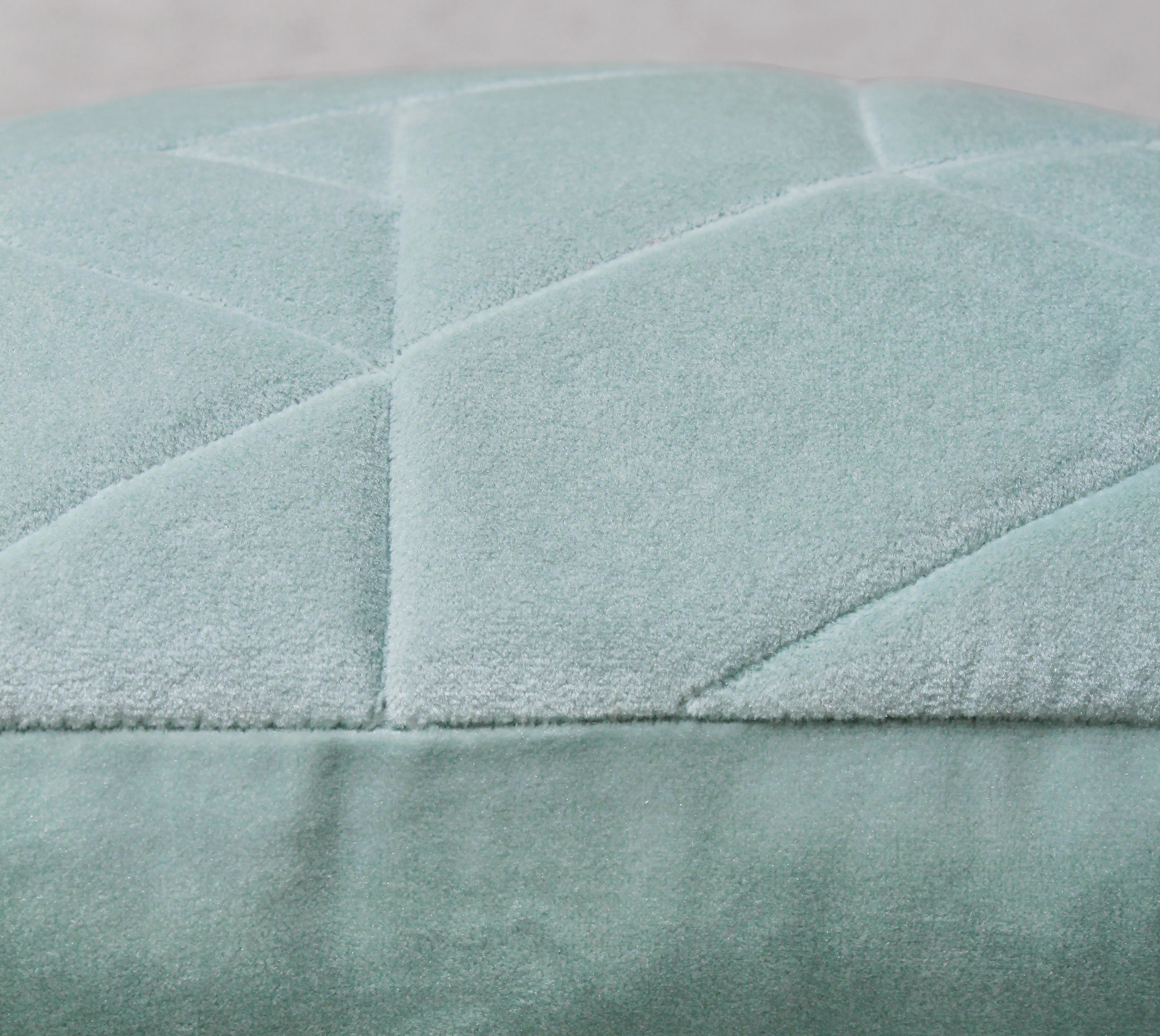 JASPER Light Blue Quilted Velvet Cushion Cover