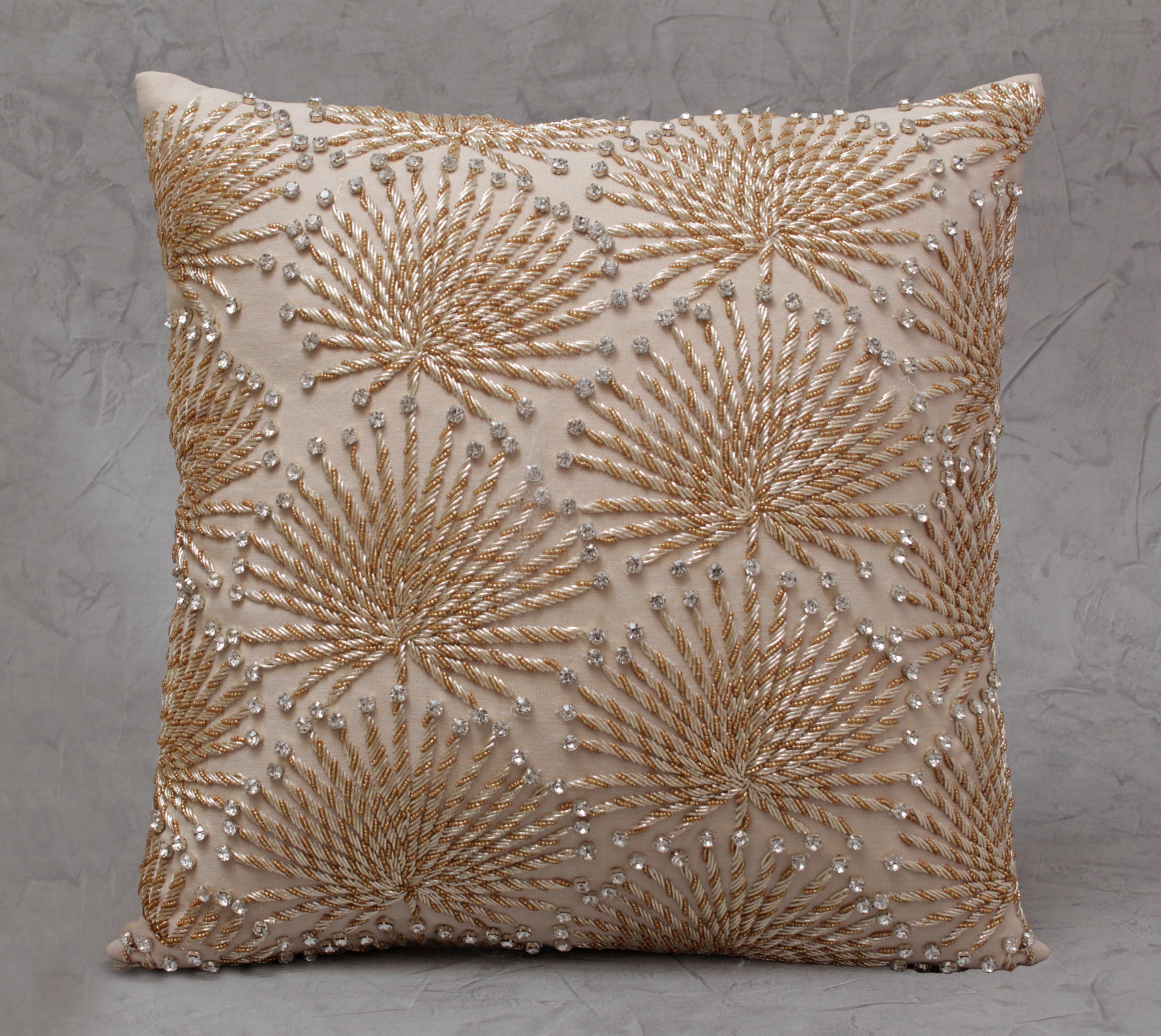 CLAMOR Light beige Cotton Cushion Cover