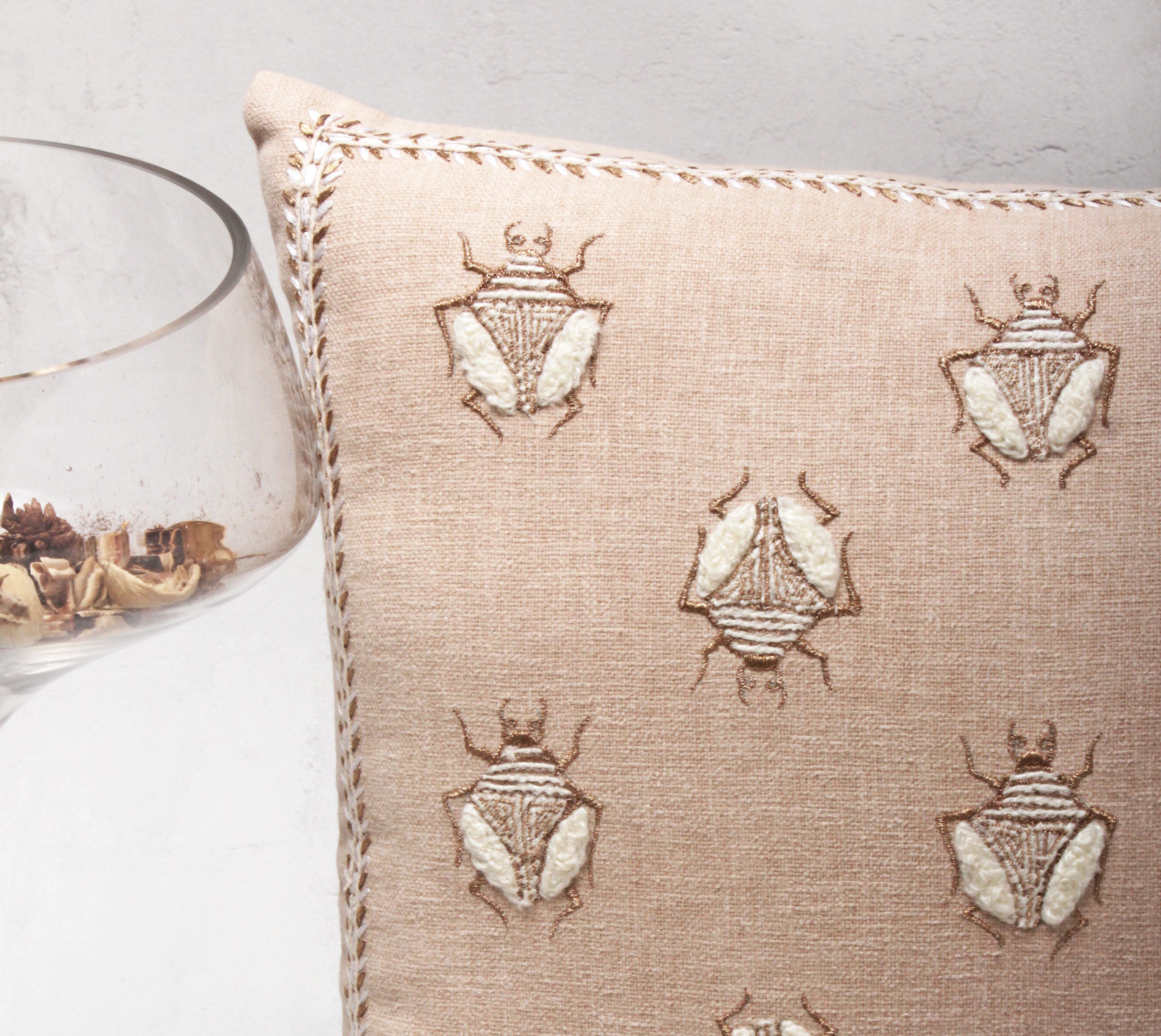 ROSA Light peach Cotton Cushion Cover