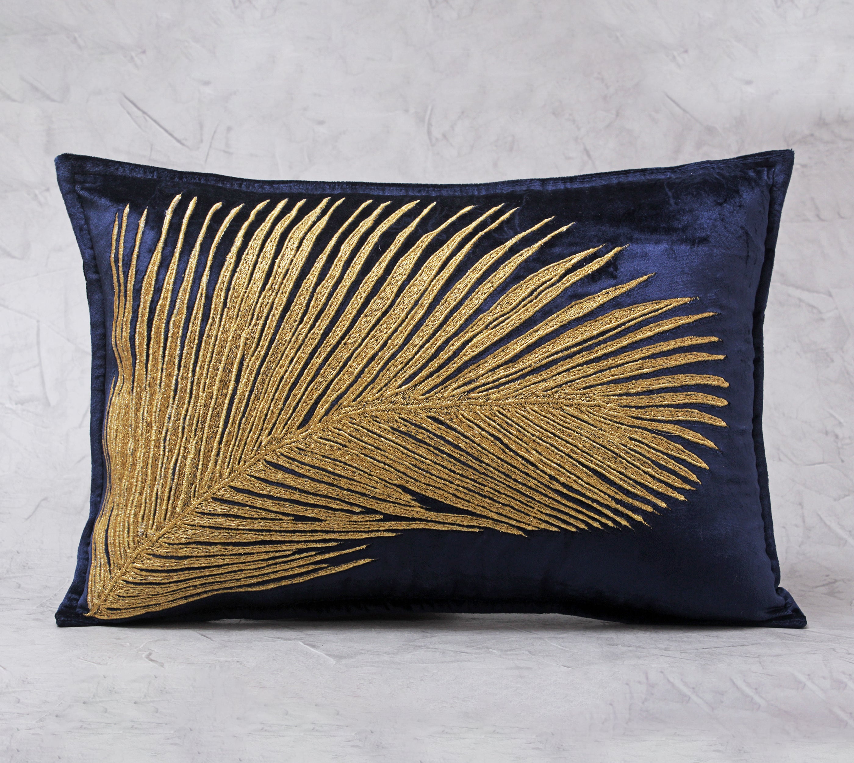 LAUREL Navy Blue Velvet Cushion Cover