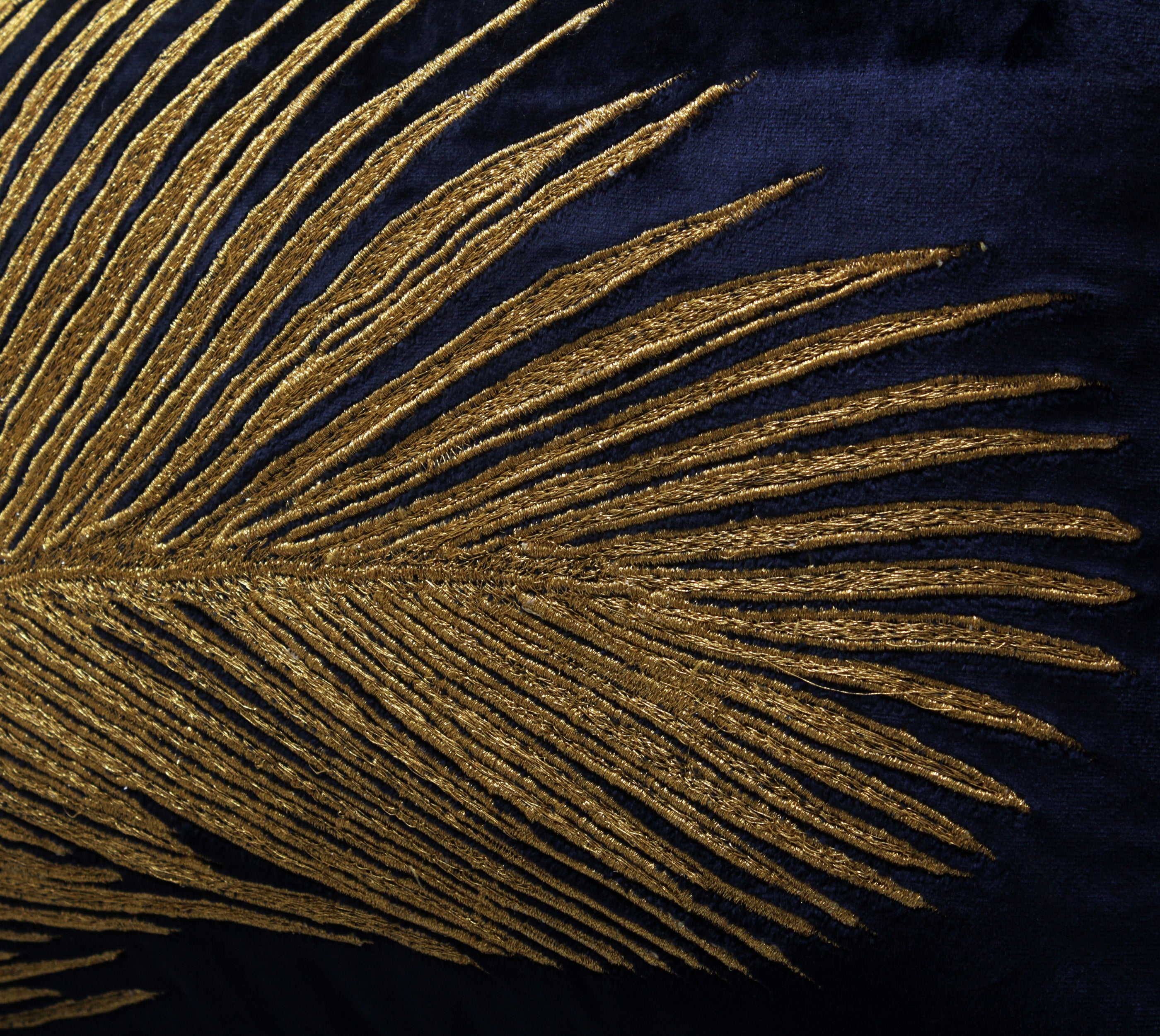 LAUREL Navy Blue Velvet Cushion Cover