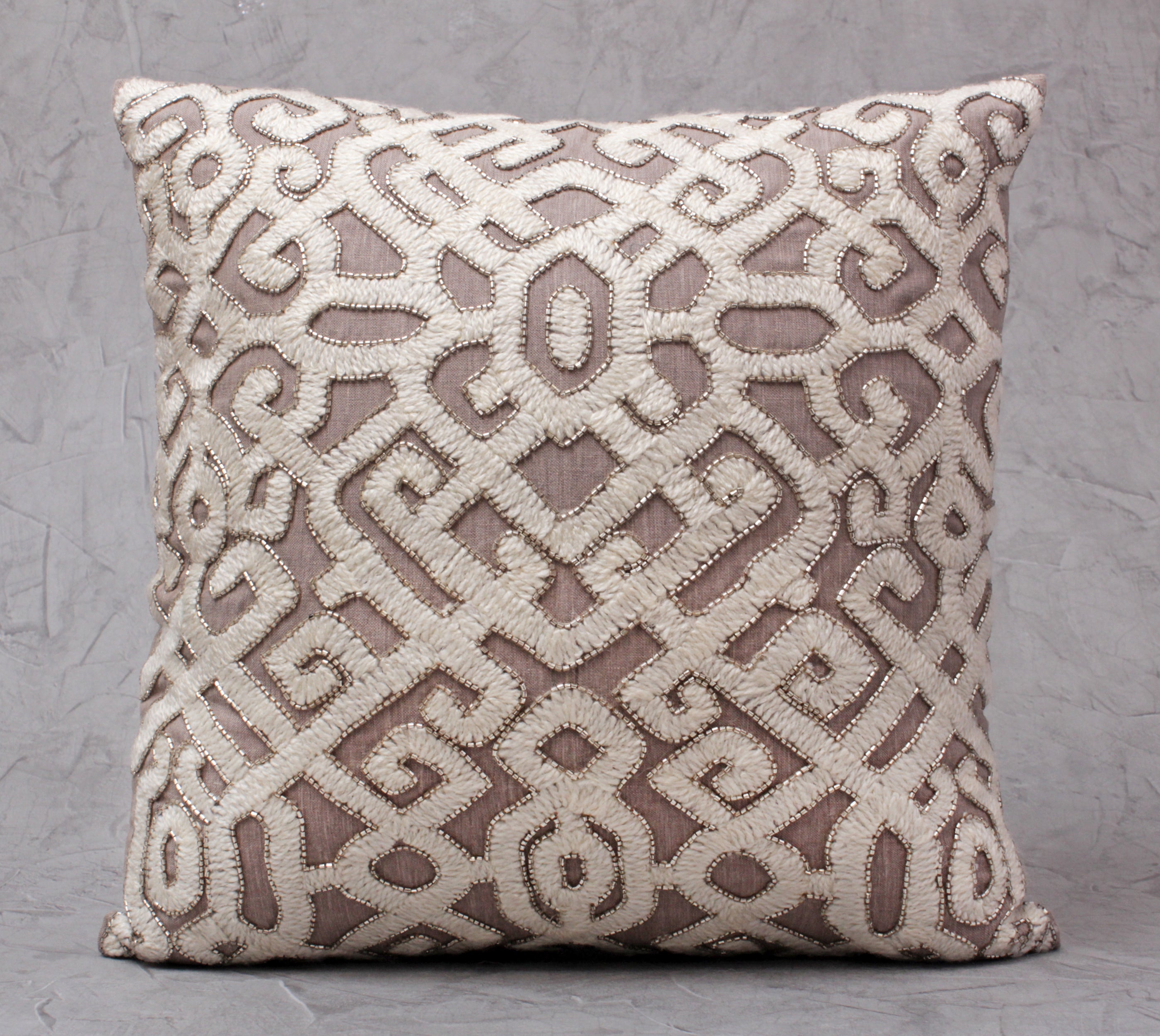 ISABELLA Taupe Linen Cushion Cover