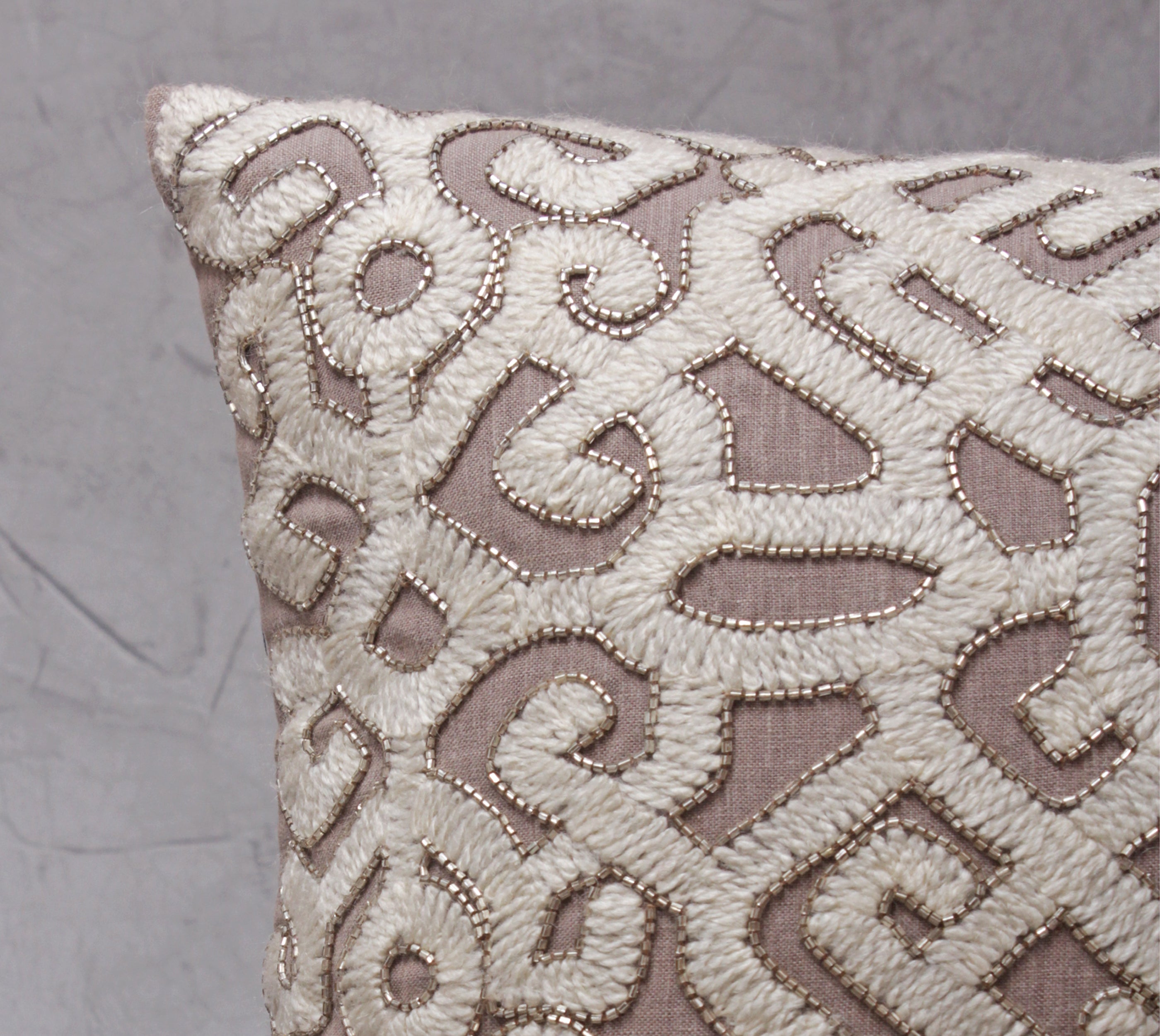 ISABELLA Taupe Linen Cushion Cover