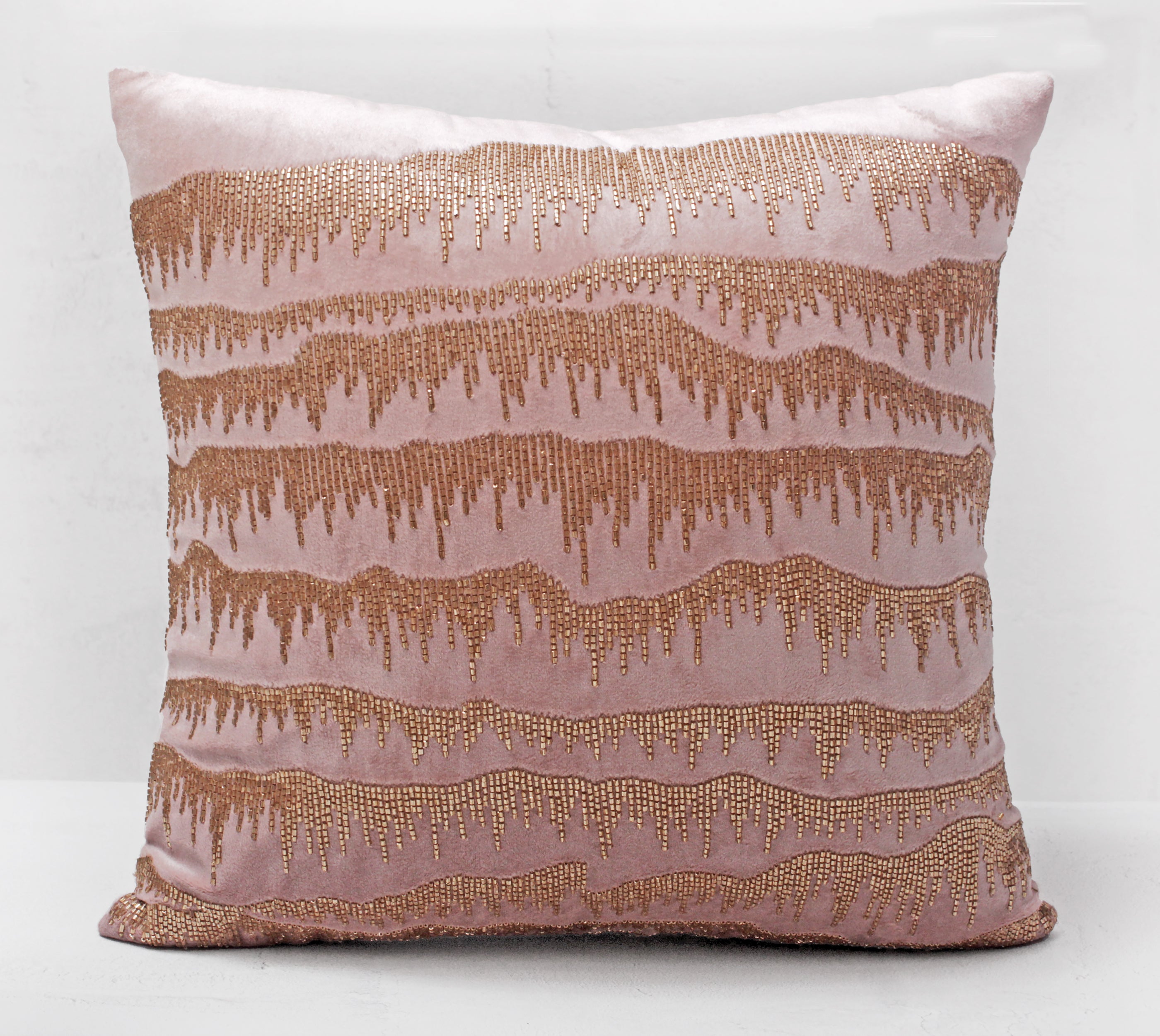 DELLA Pink Velvet Cushion Cover