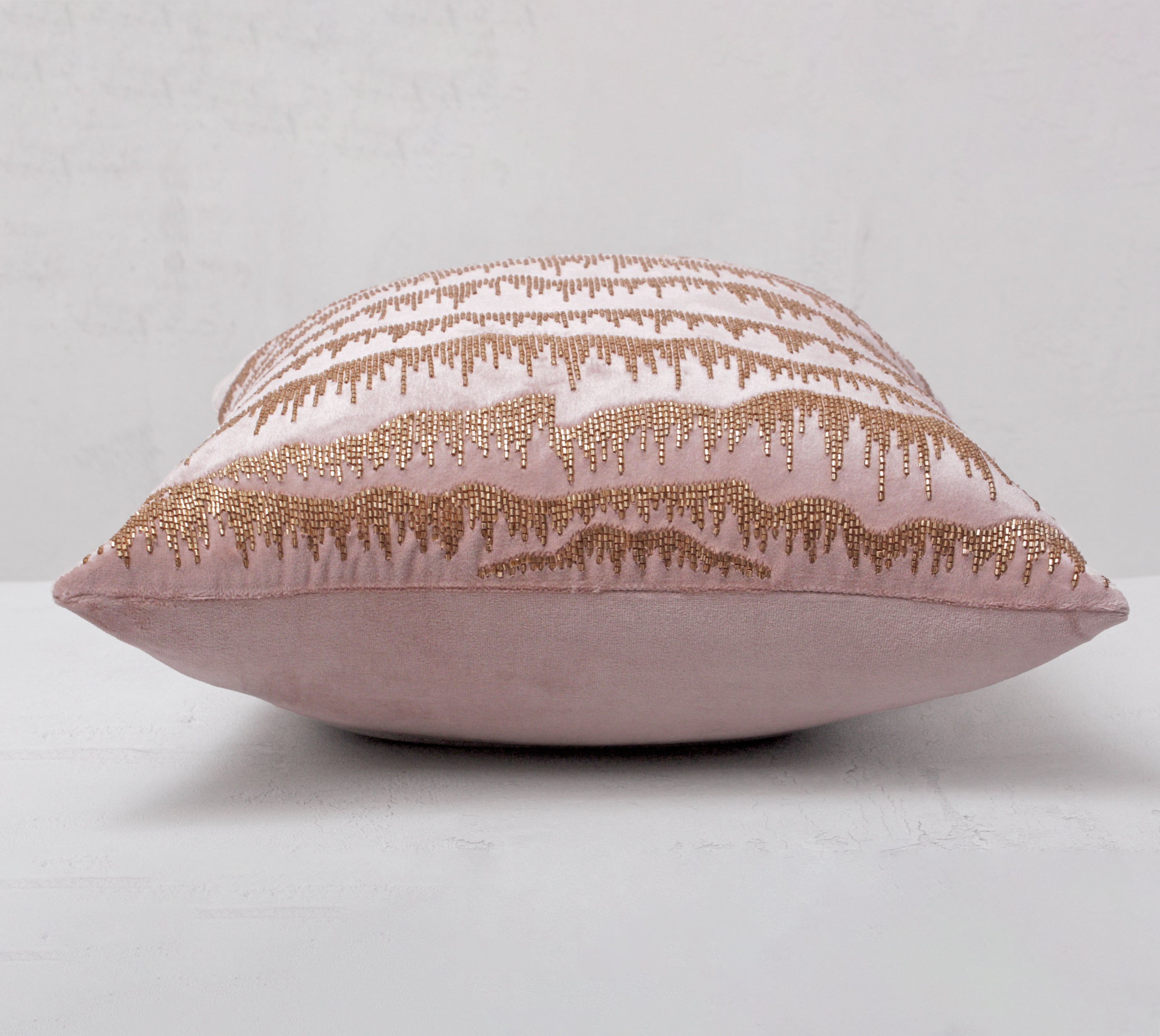 DELLA Pink Velvet Cushion Cover