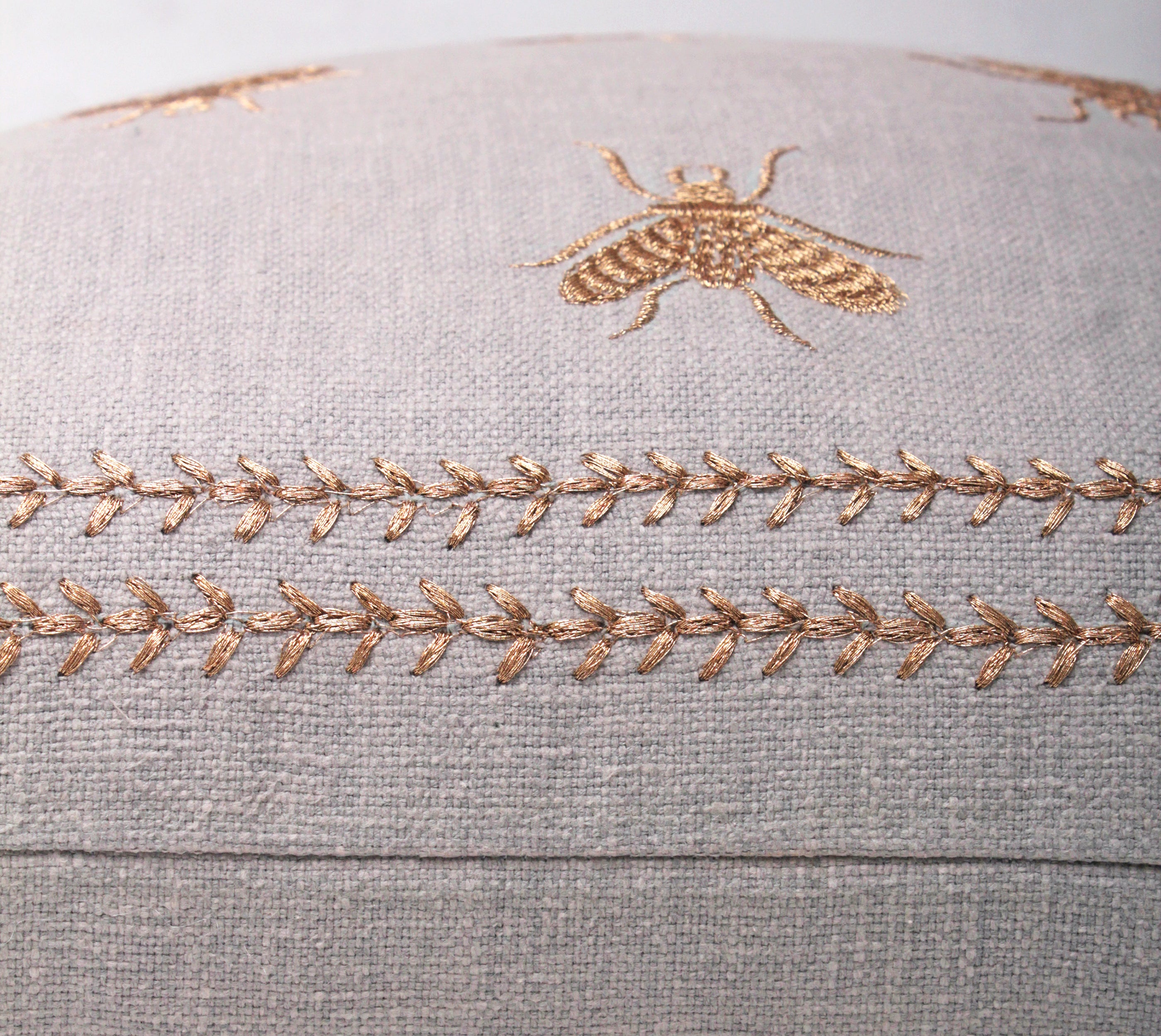 ROSA Grey Cotton Cushion Cover