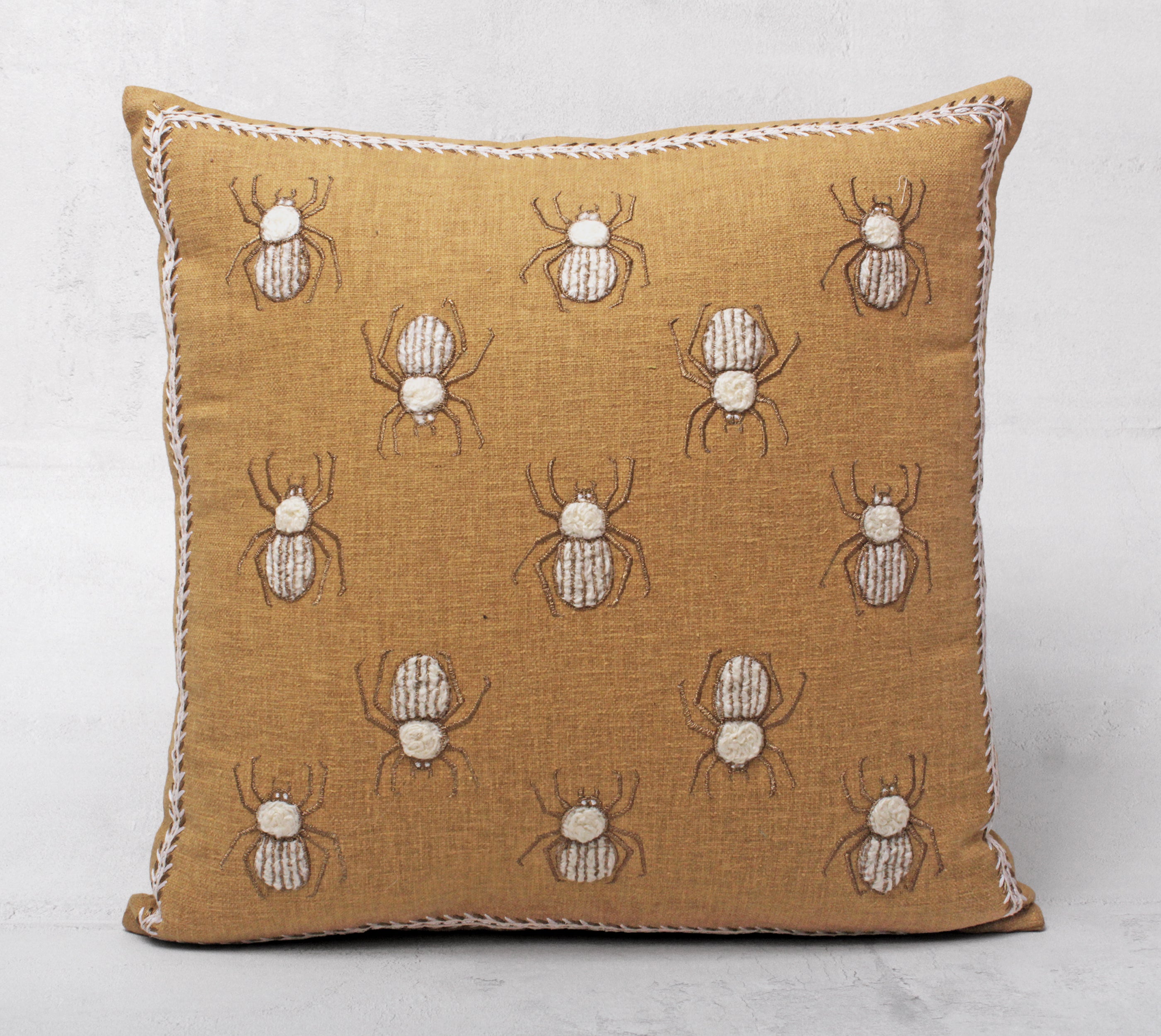 ROSA Yellow Cotton Cushion Cover