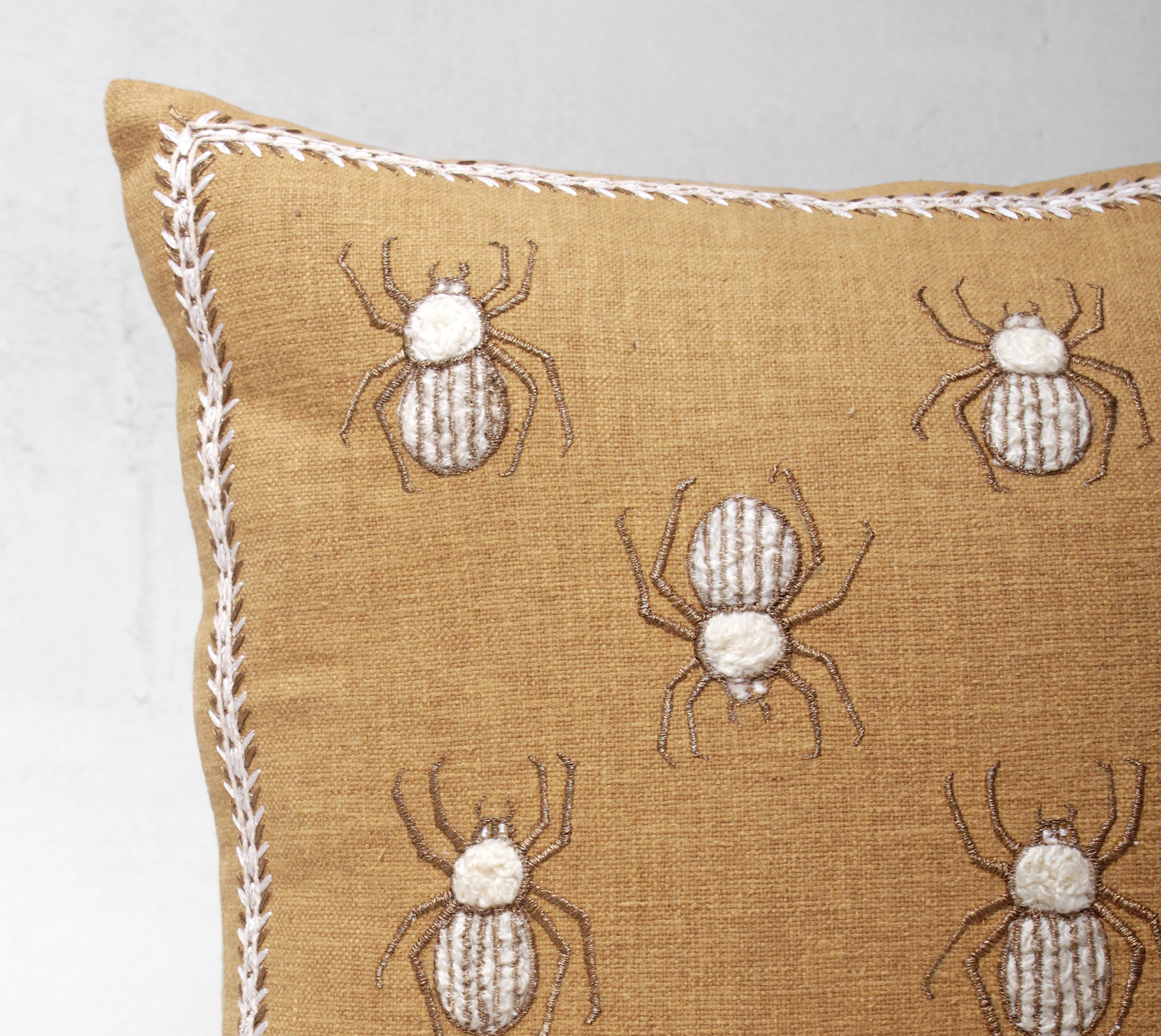 ROSA Yellow Cotton Cushion Cover