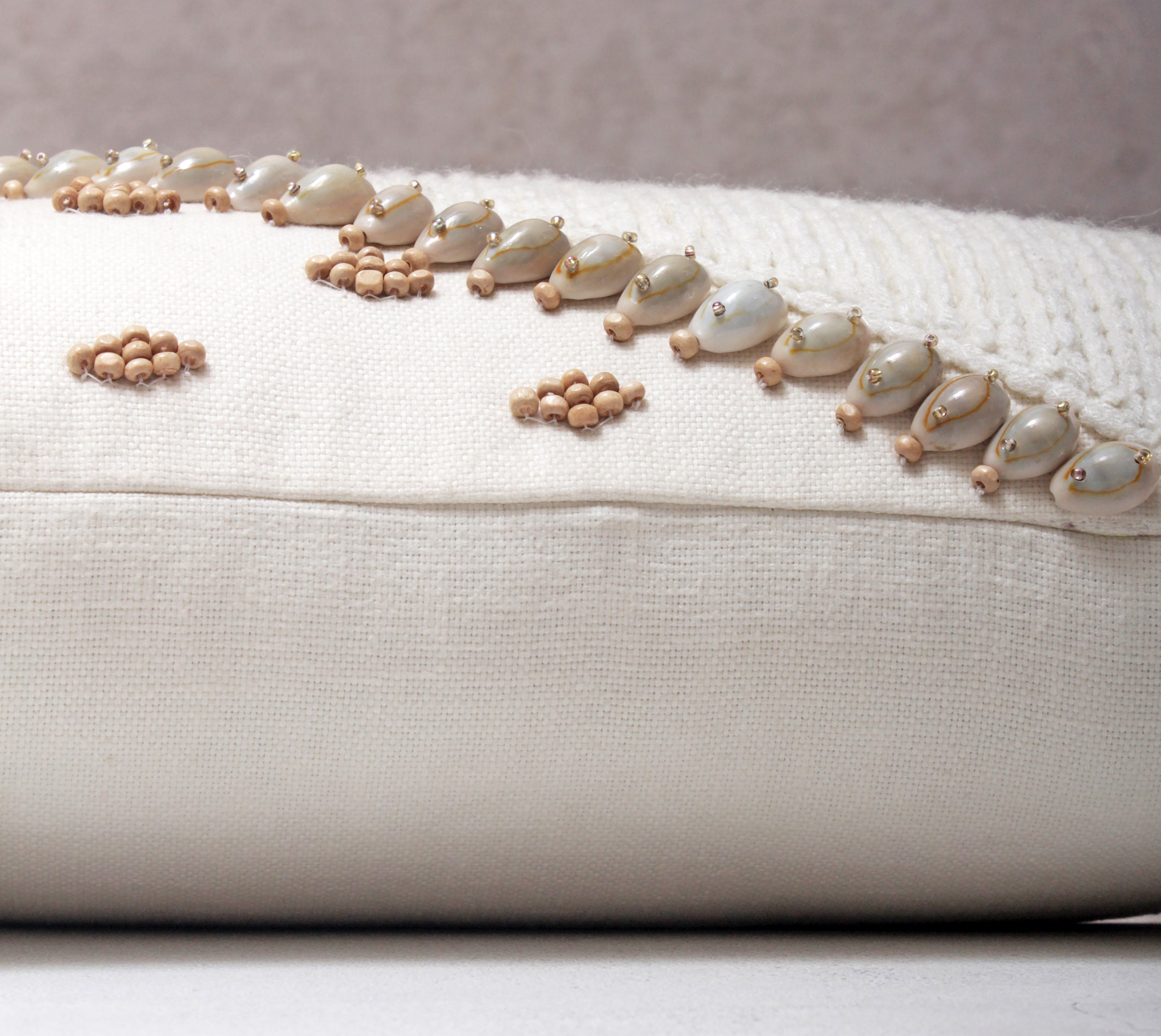 HAZEL Off-white Cotton  Cushion Cover