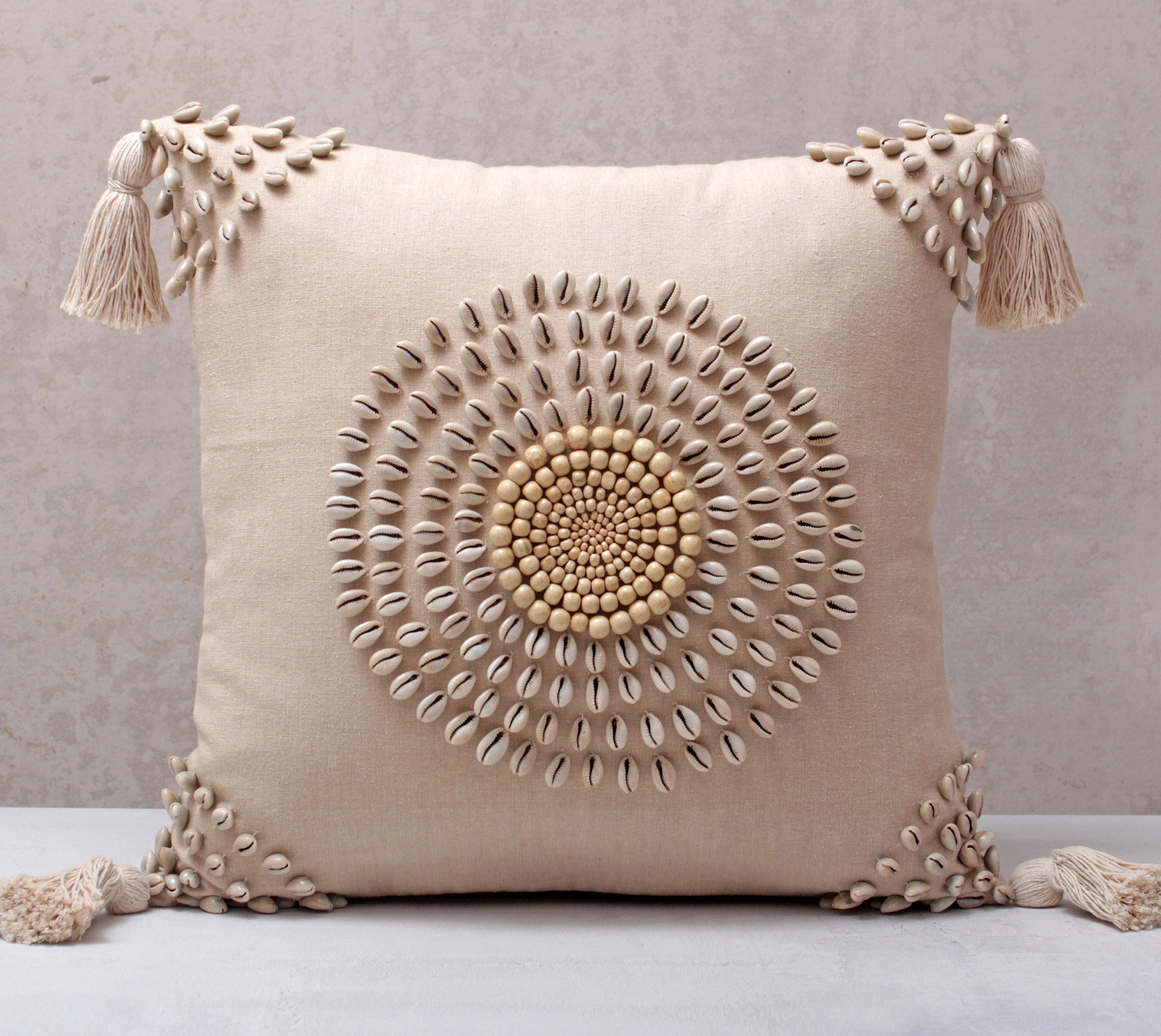 JUNIPER Light Beige Cotton Cushion Cover